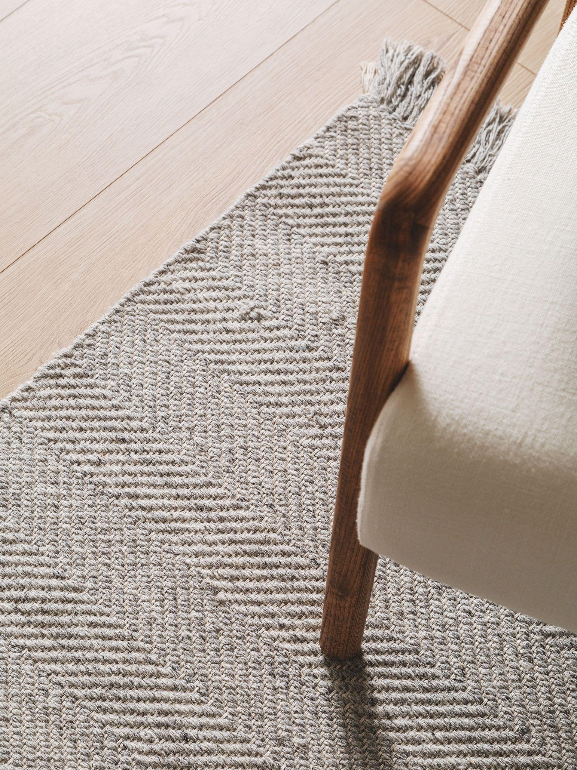 Tapis en laine Lars gris clair