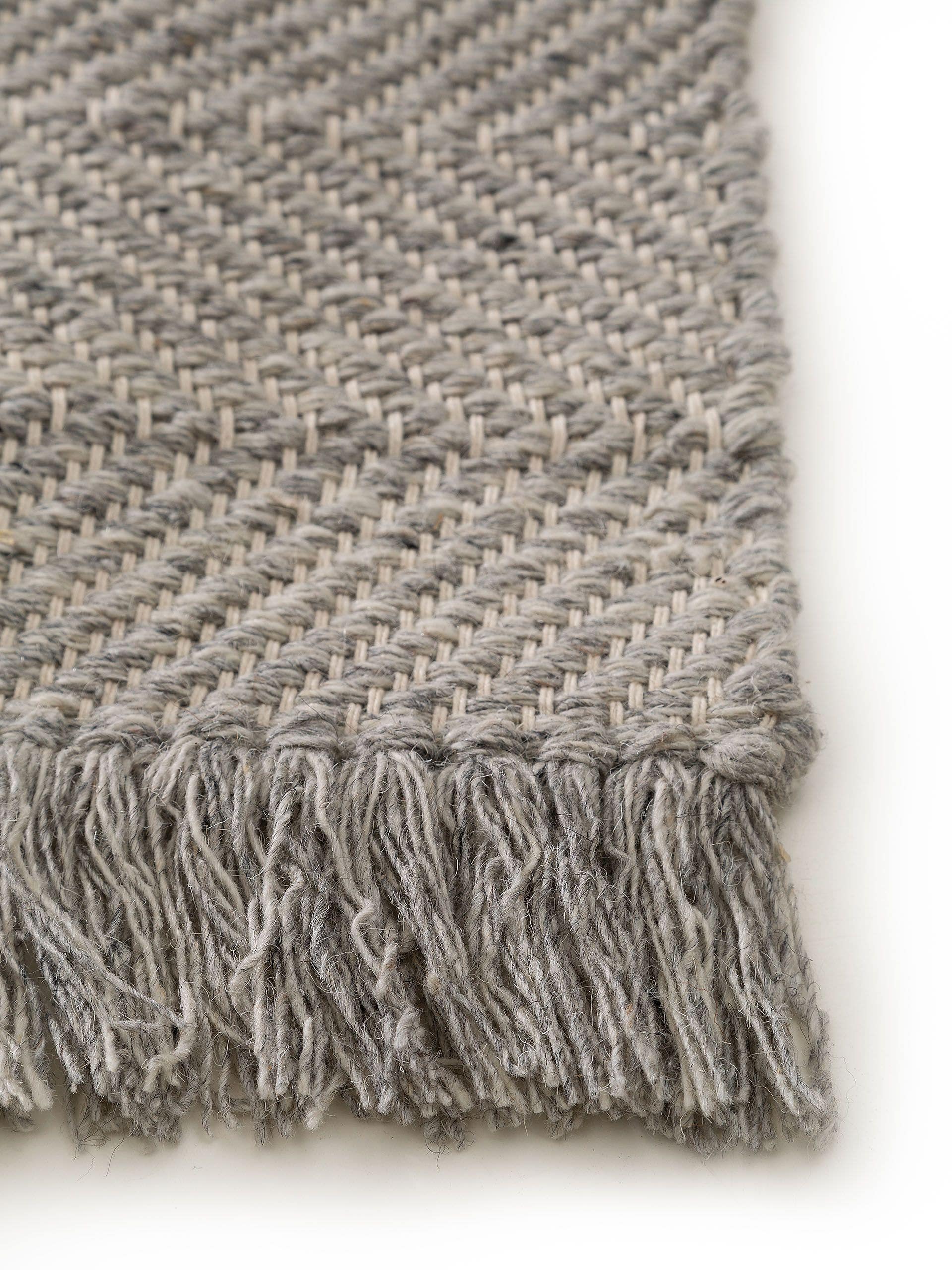 Tapis en laine Lars gris clair