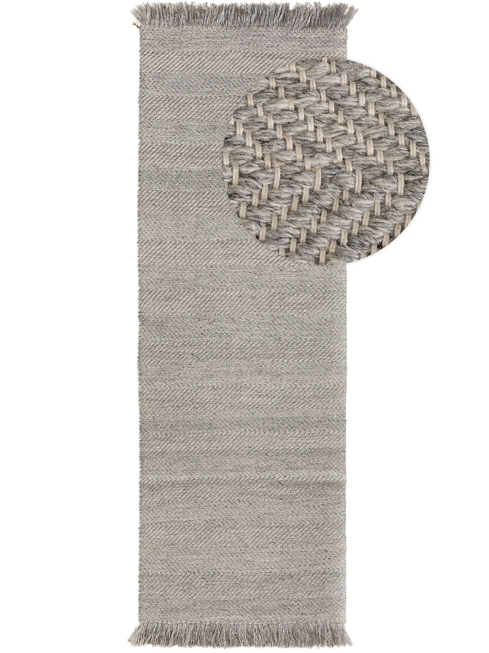 Tapis en laine Lars gris clair