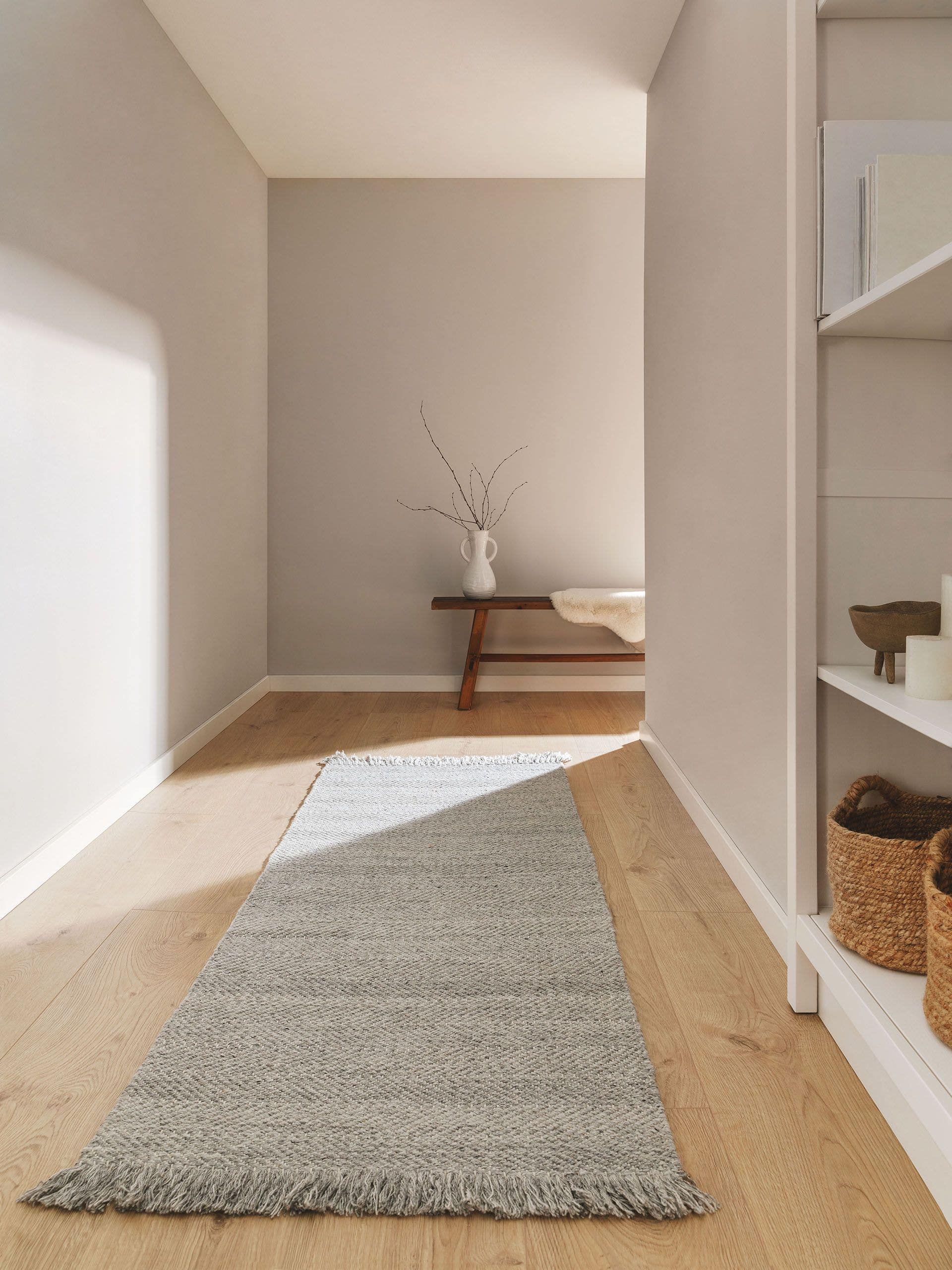 Tapis en laine Lars gris clair