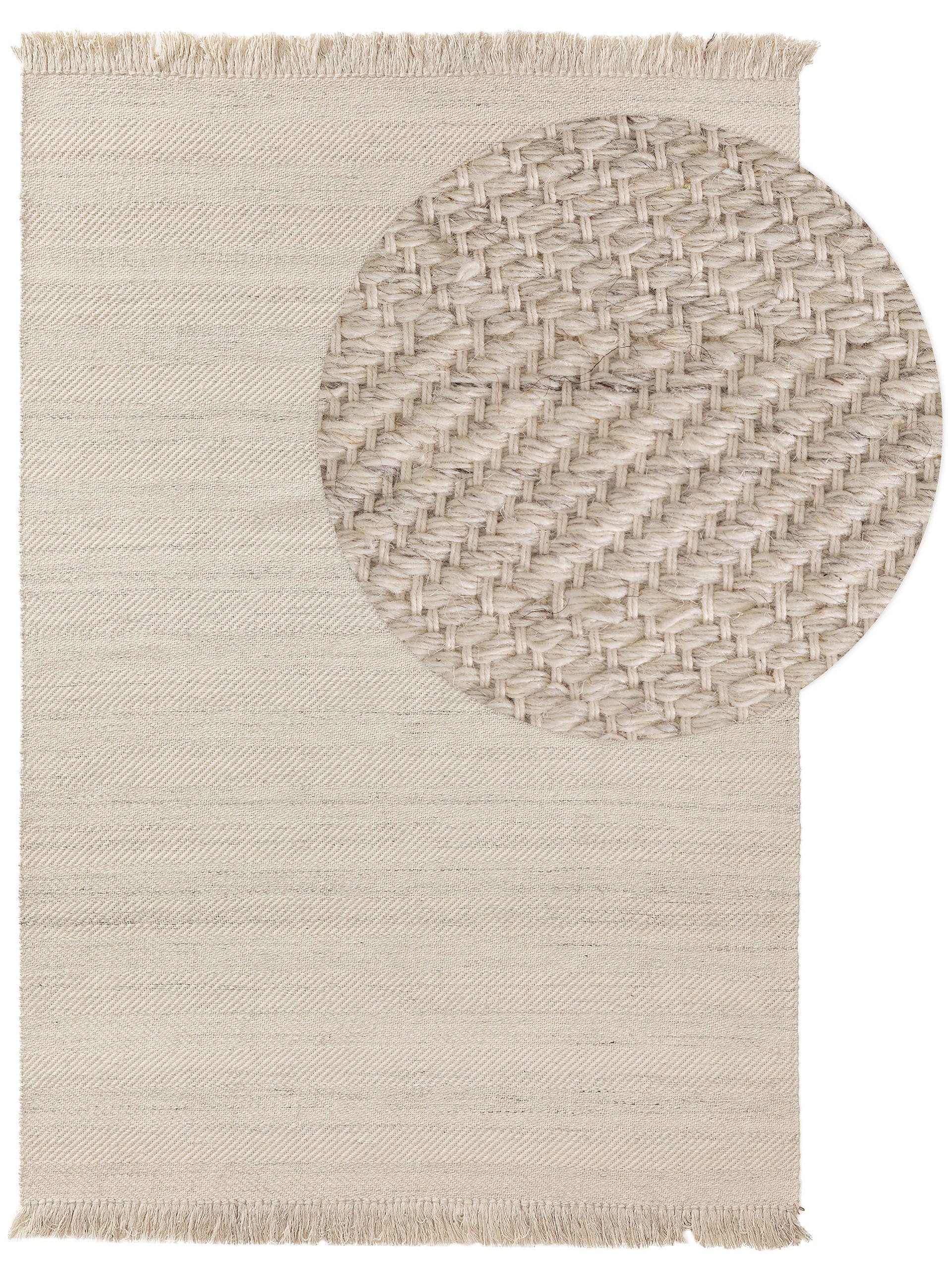 Tapis en laine Lars gris clair
