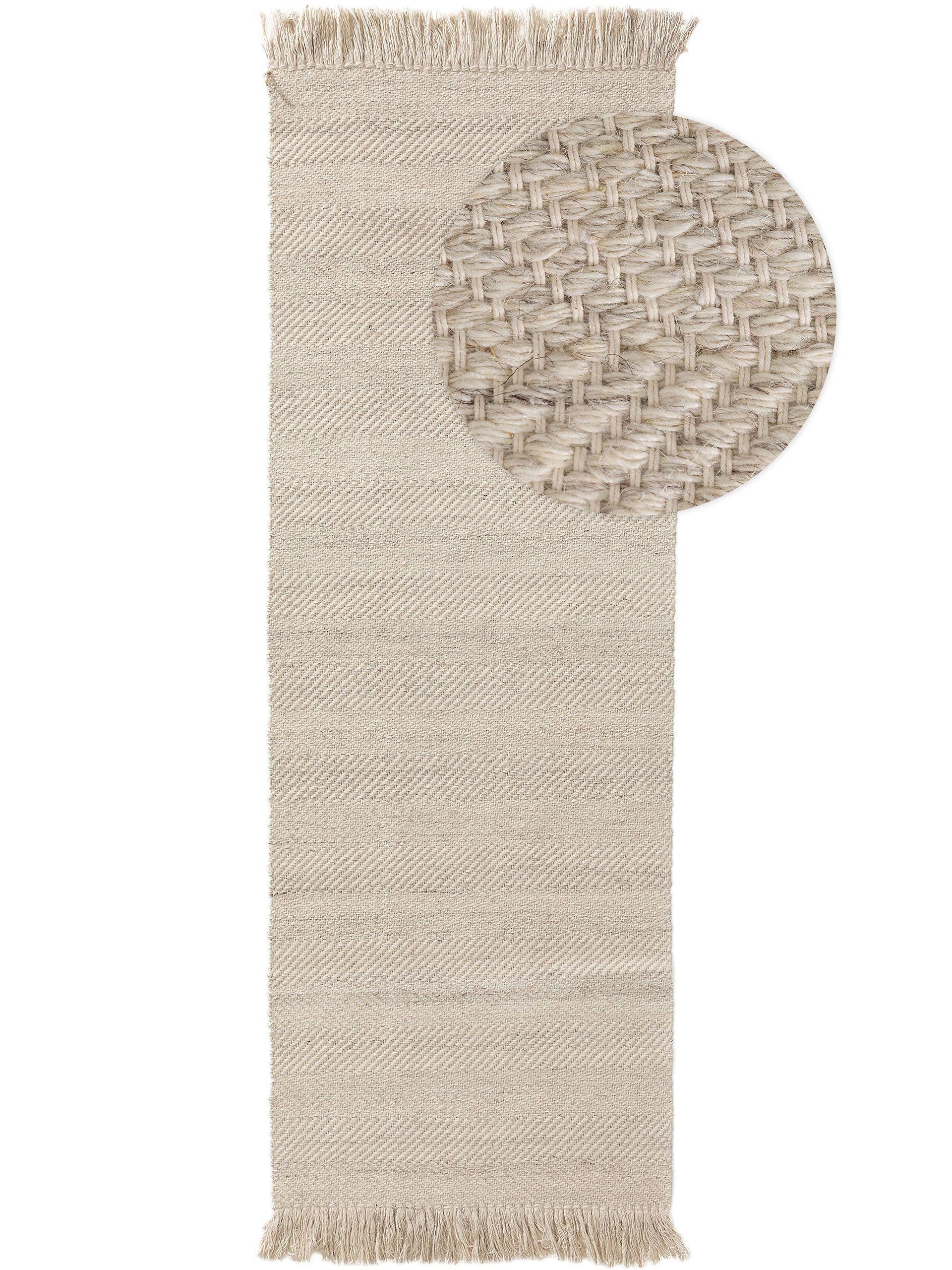 Tapis en laine Lars gris clair