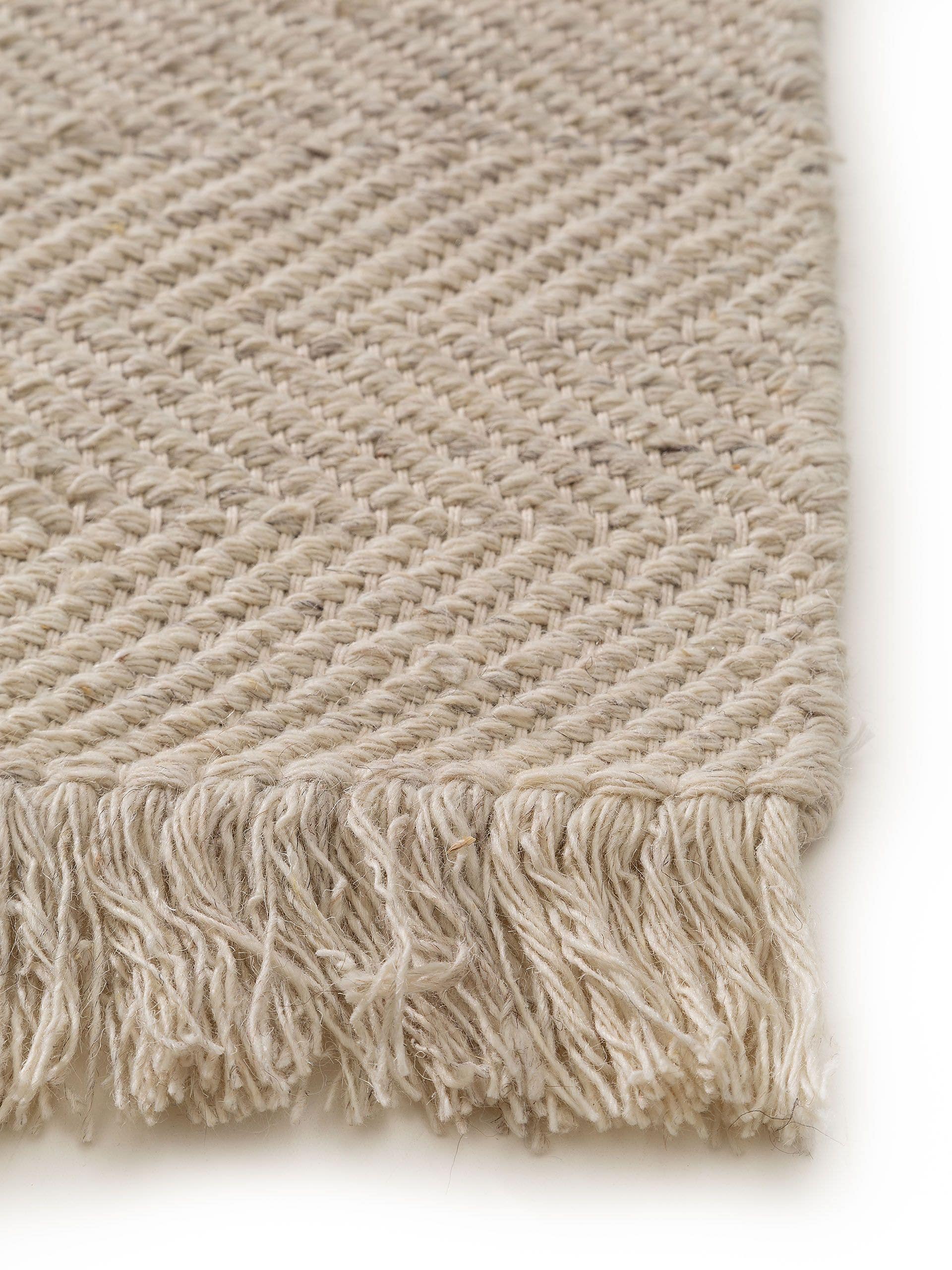 Tapis en laine Lars gris clair