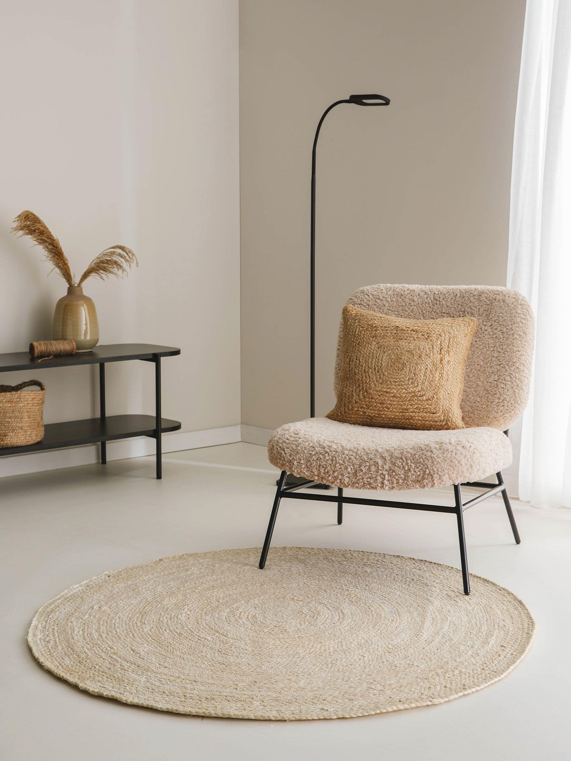Tapis en jute Jutta Ivoire