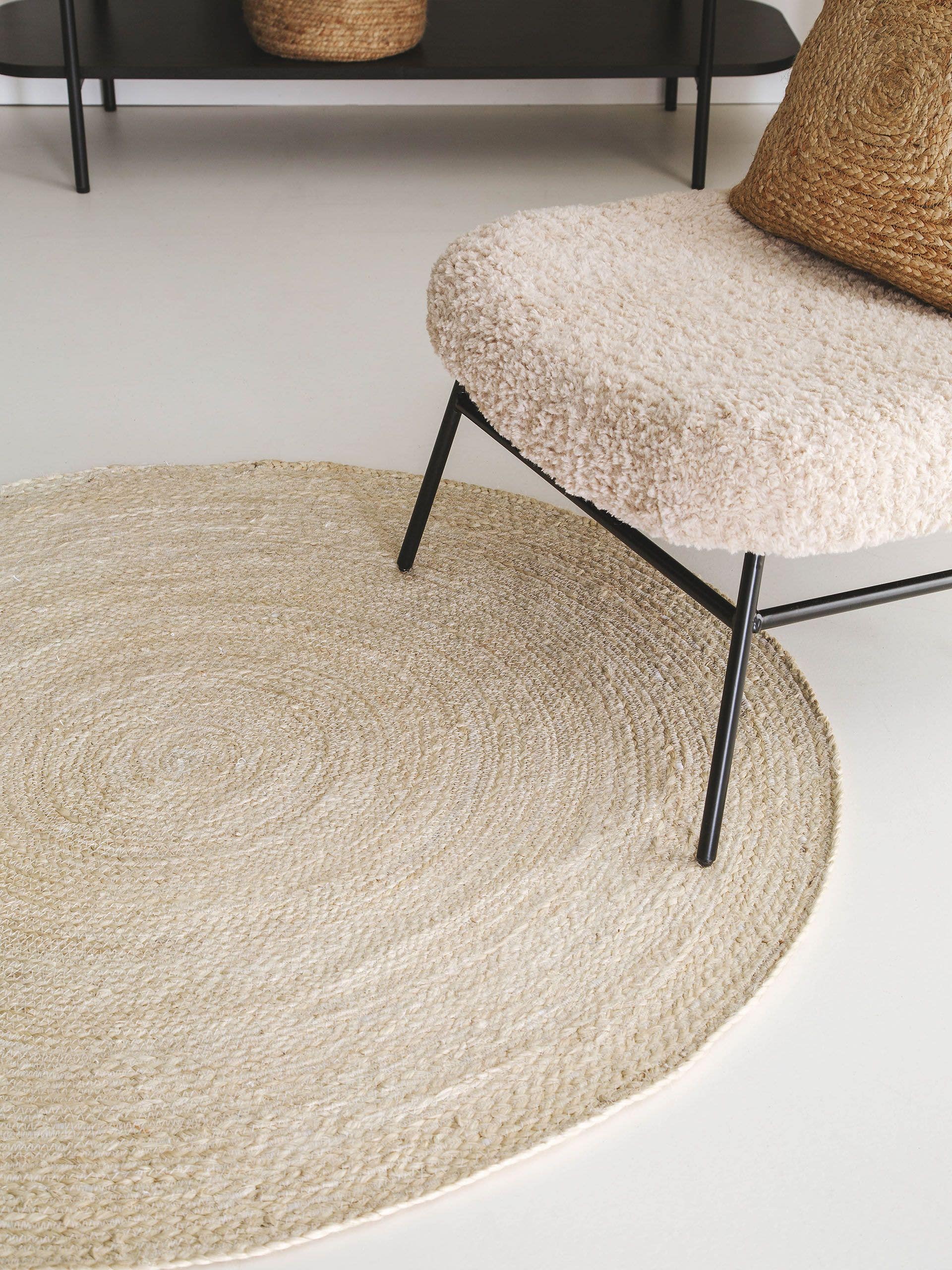 Tapis en jute Jutta Ivoire