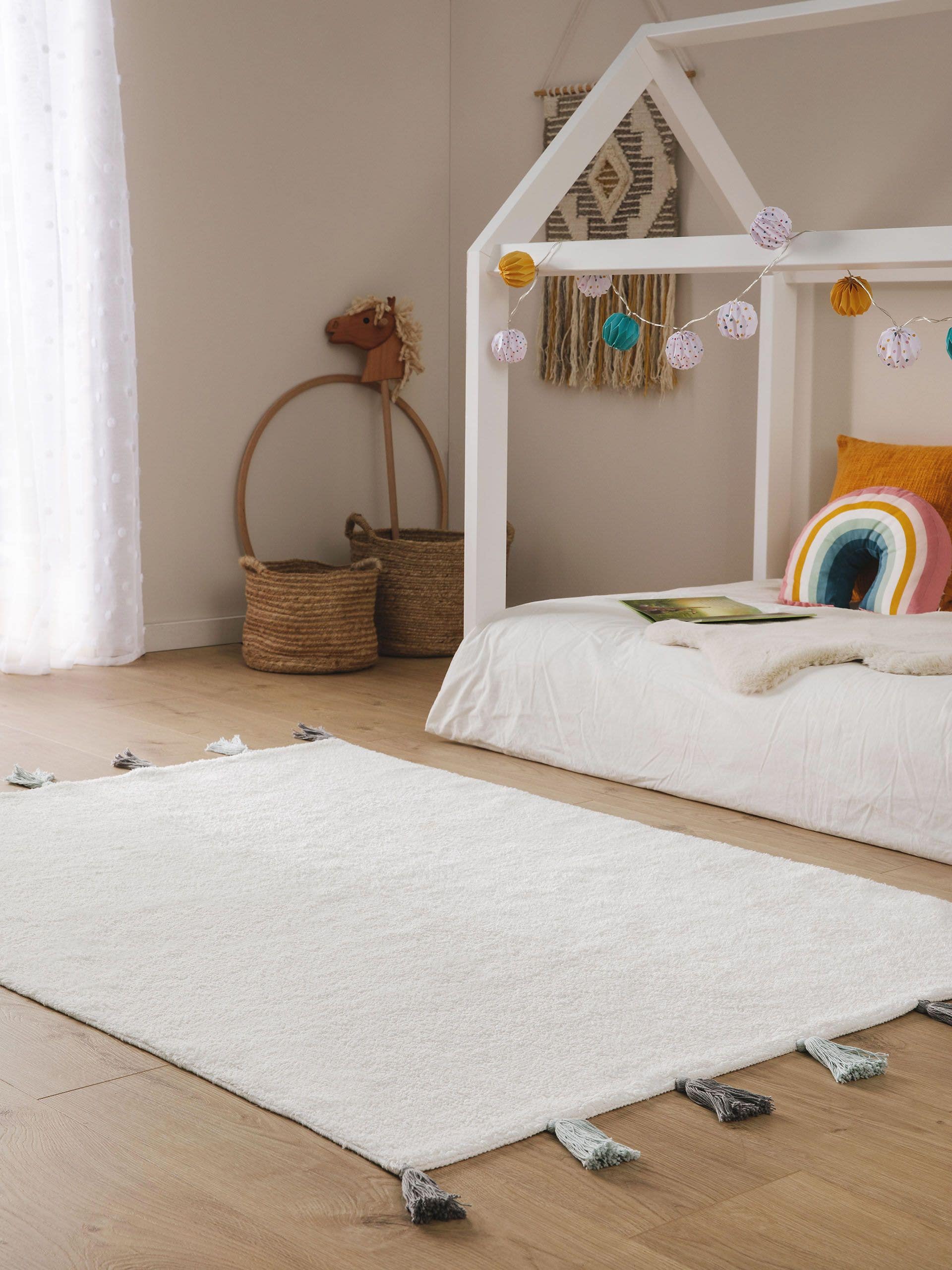 Tapis enfant lavable Malu Bleu