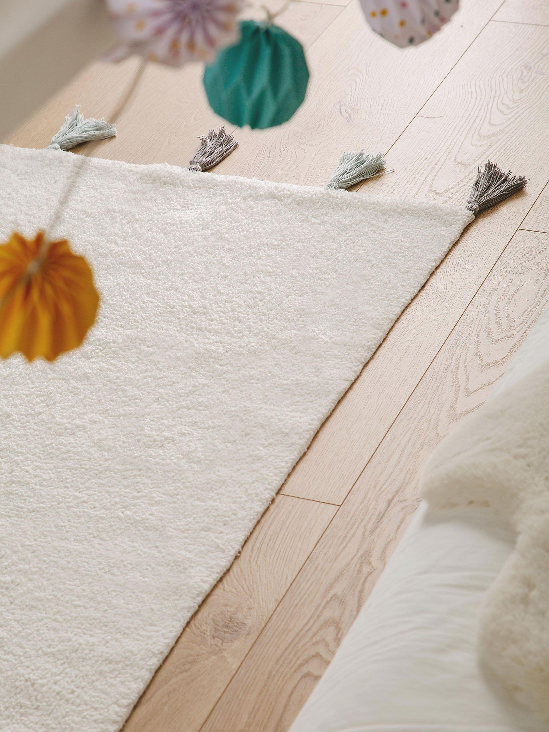 Tapis enfant lavable Malu Bleu
