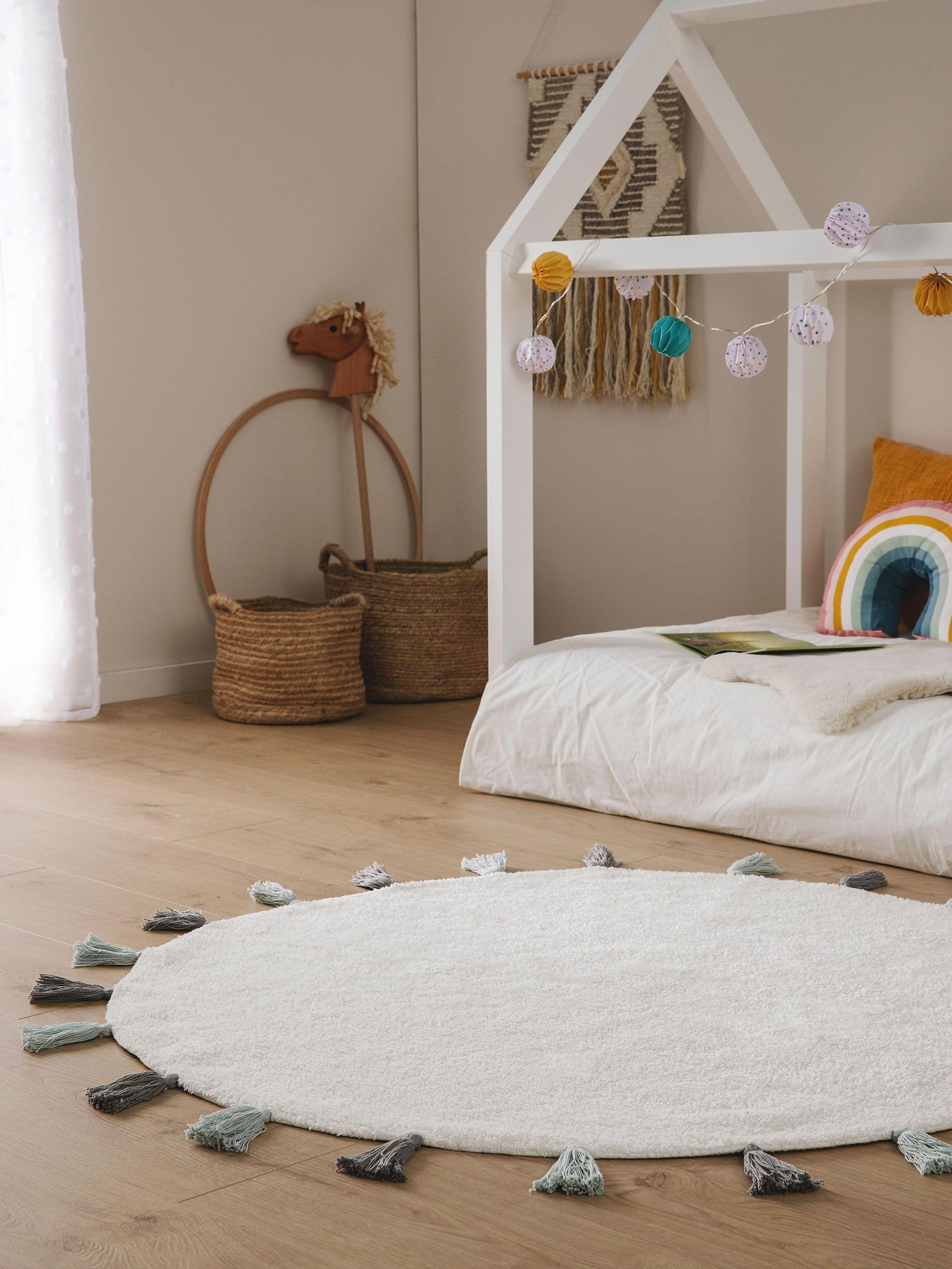 Tapis enfant lavable Malu Bleu