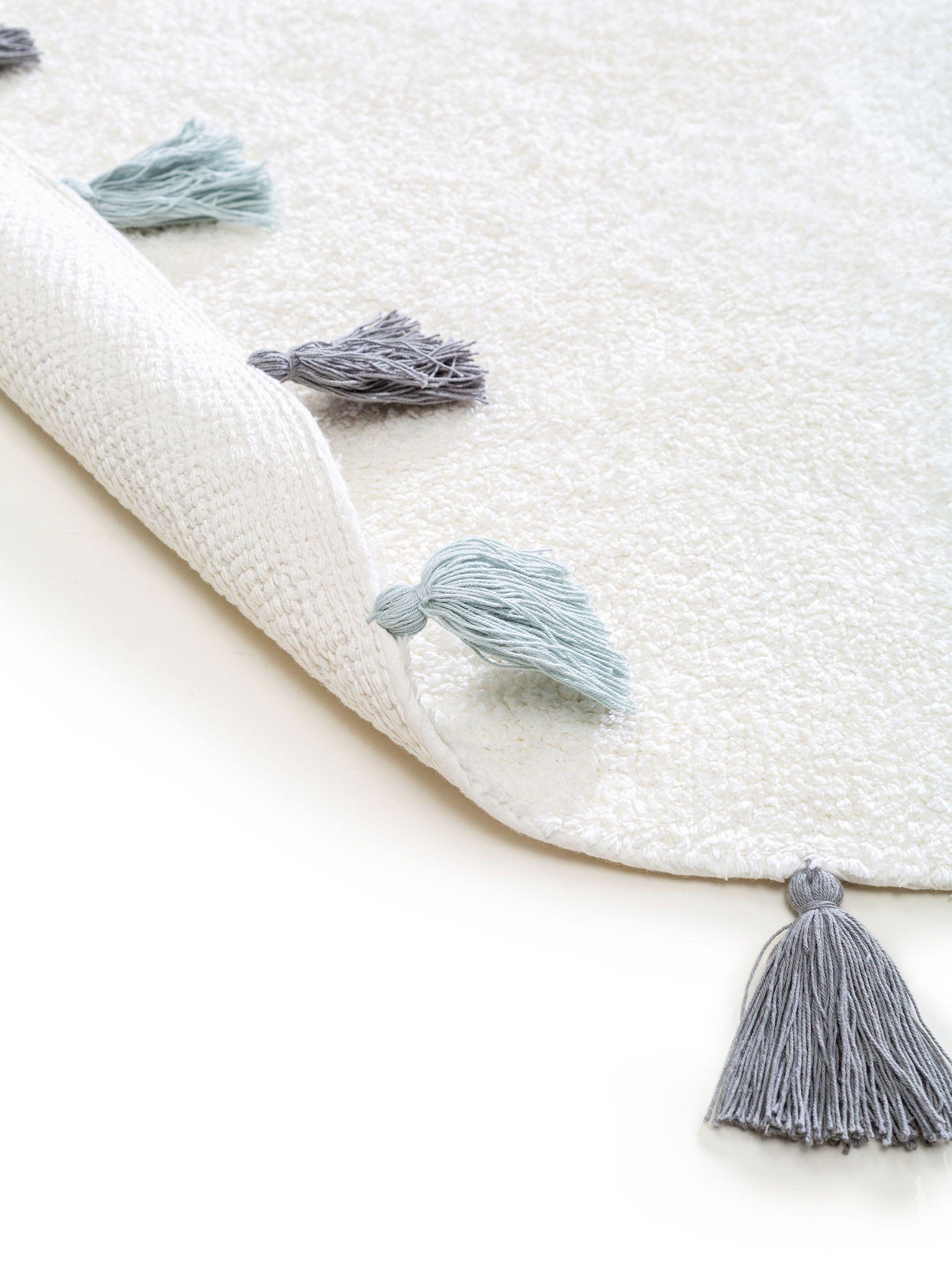 Tapis enfant lavable Malu Bleu