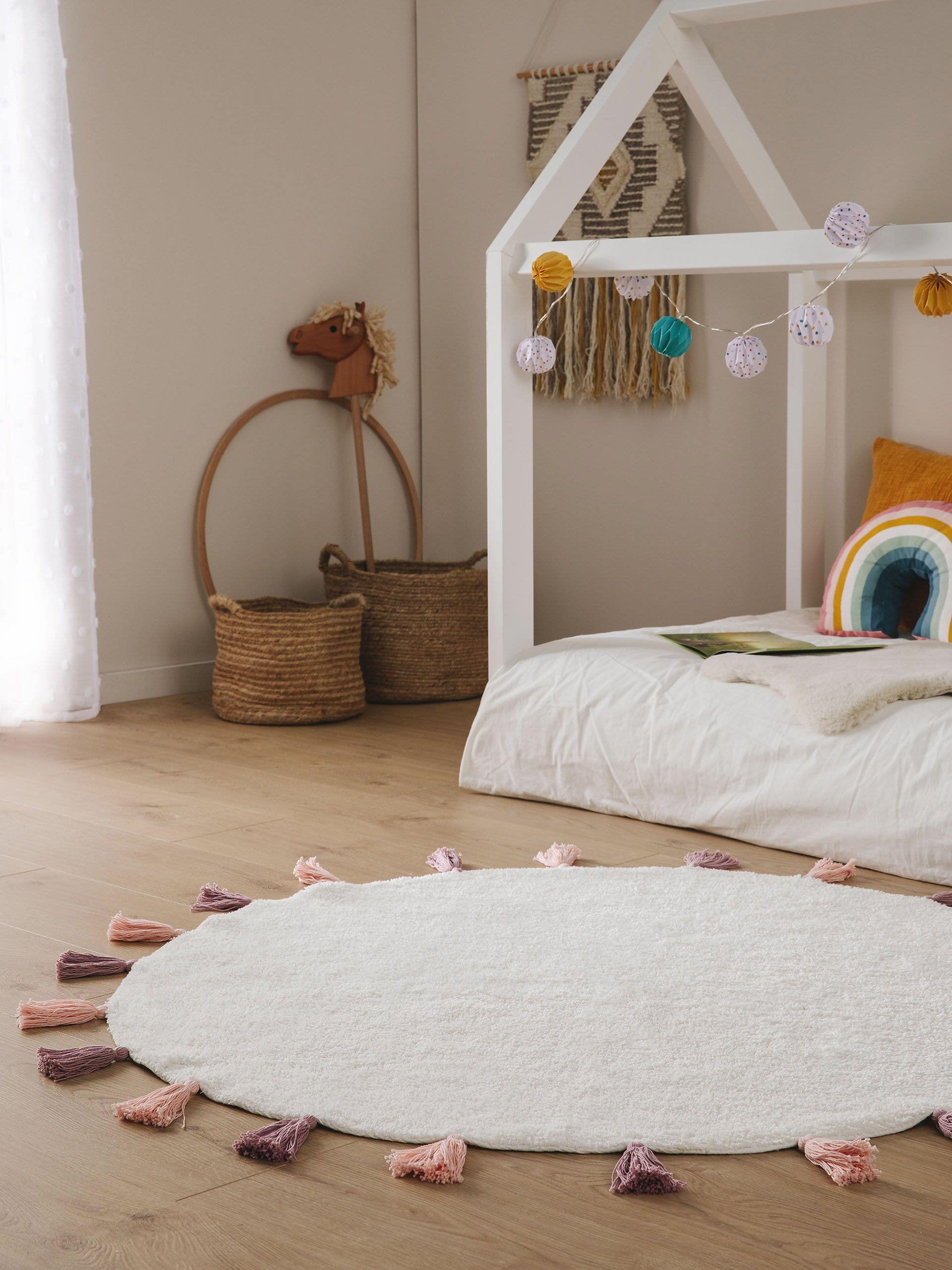 Tapis enfant lavable Malu Rose