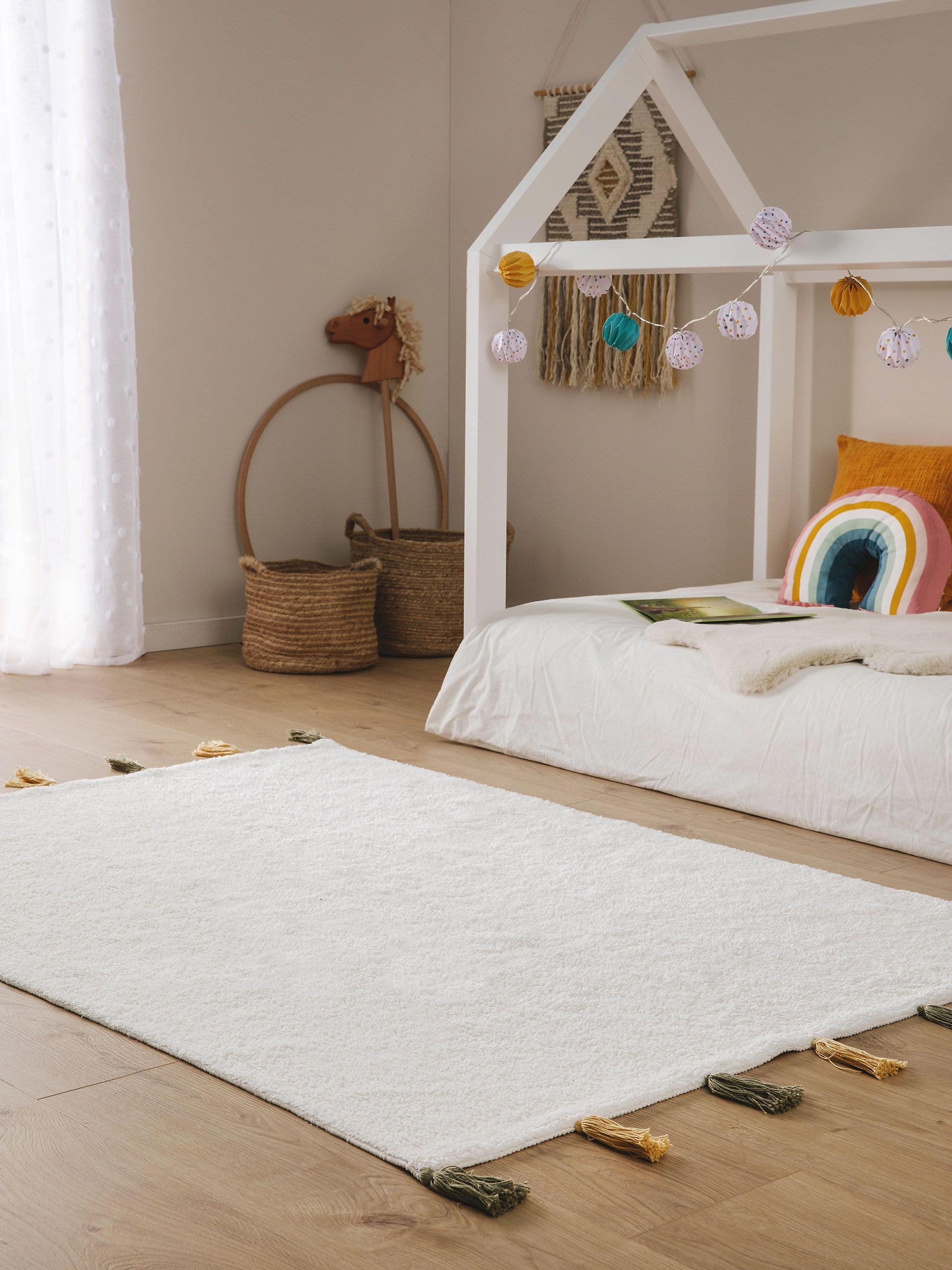 Waschbarer Kinderteppich Malu Gelb/Grün