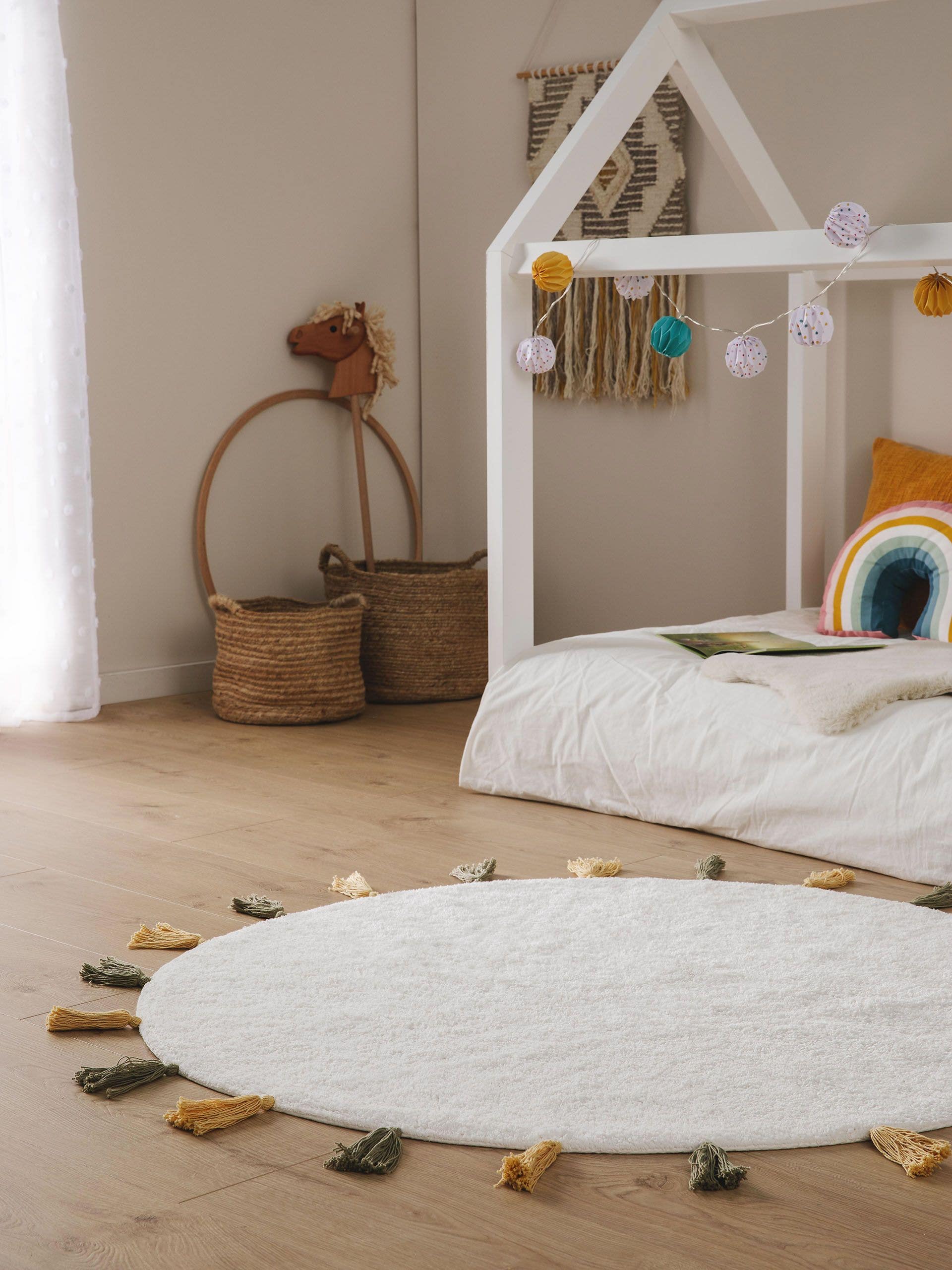 Waschbarer Kinderteppich Malu Gelb/Grün