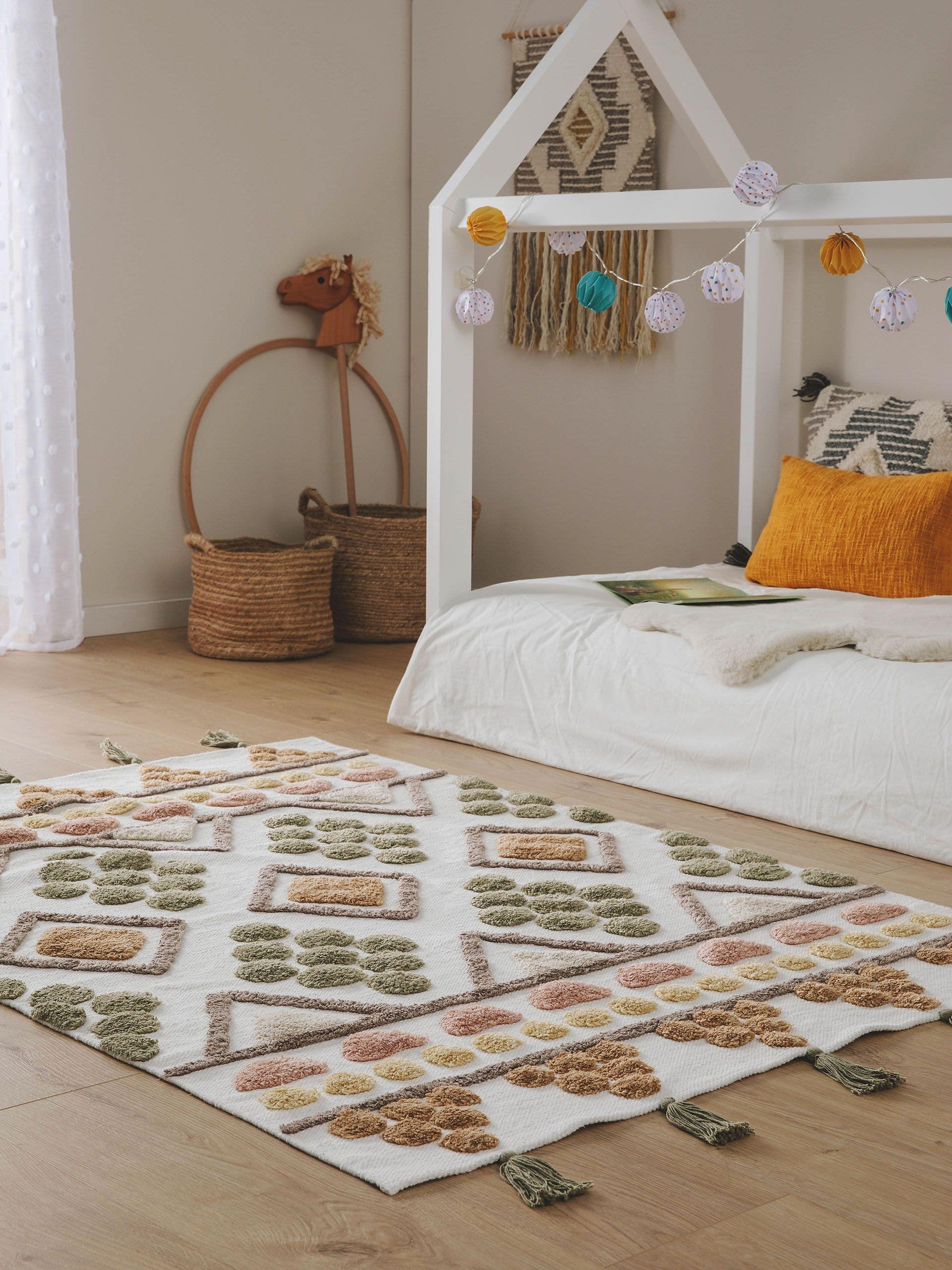 Waschbarer Kinderteppich Maya Multicolor/