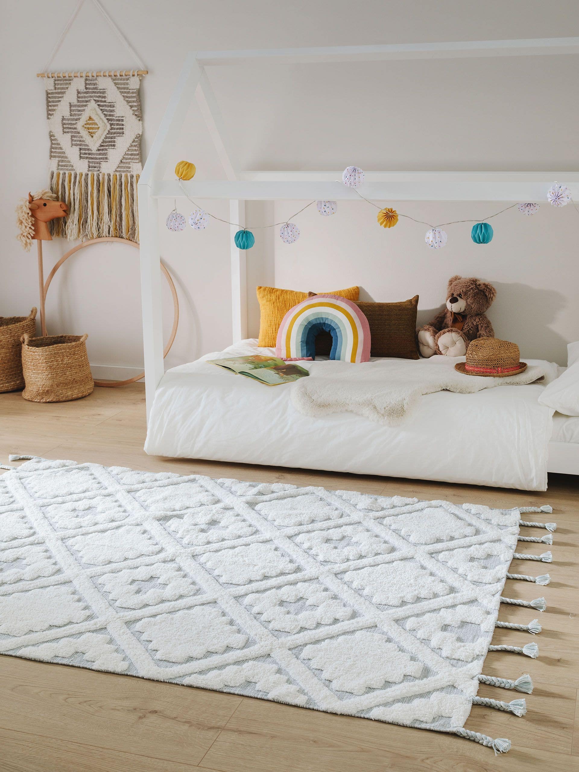 Waschbarer Kinderteppich Matheo Mint