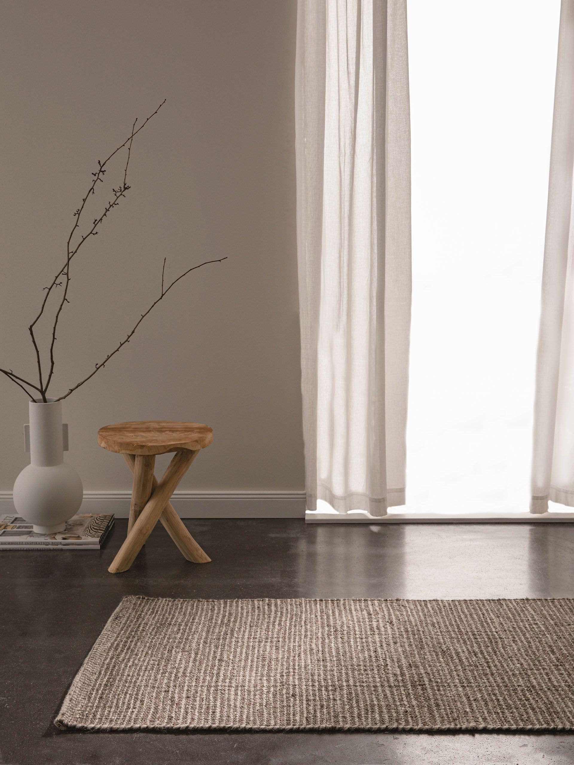 Tapis en laine Nazar Taupe