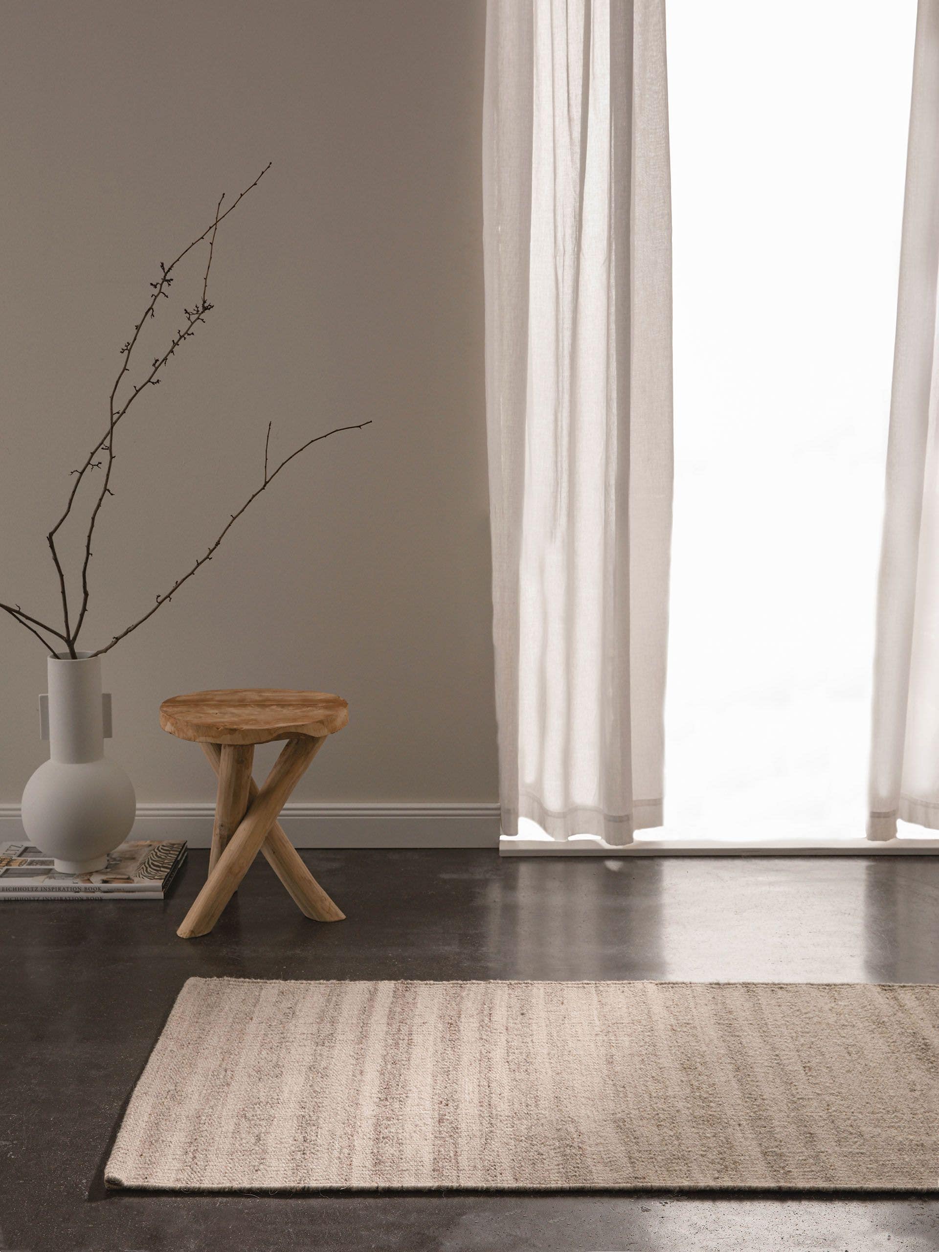Wollteppich Nazar Cream/Grau