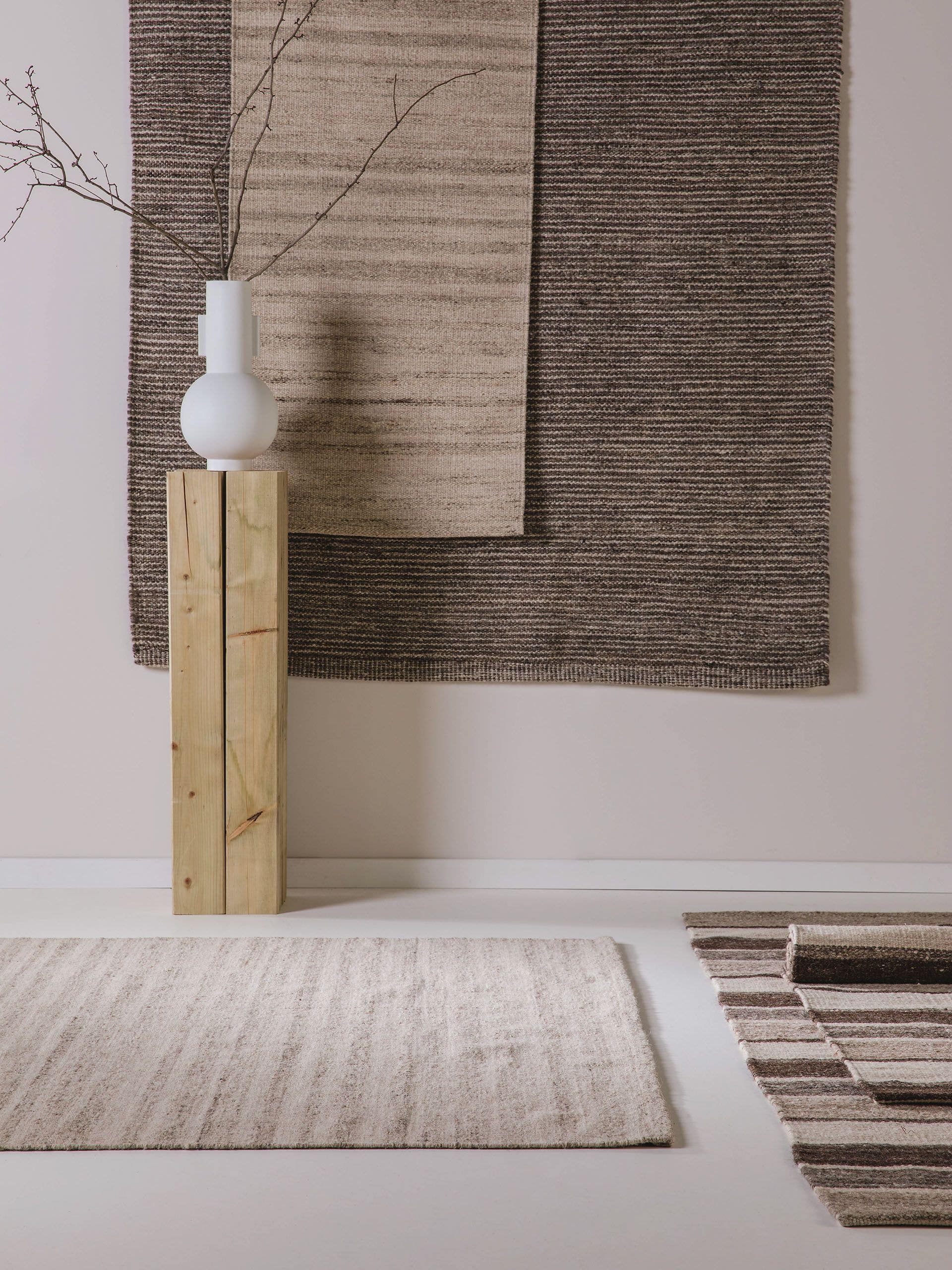 Wollteppich Nazar Cream/Grau