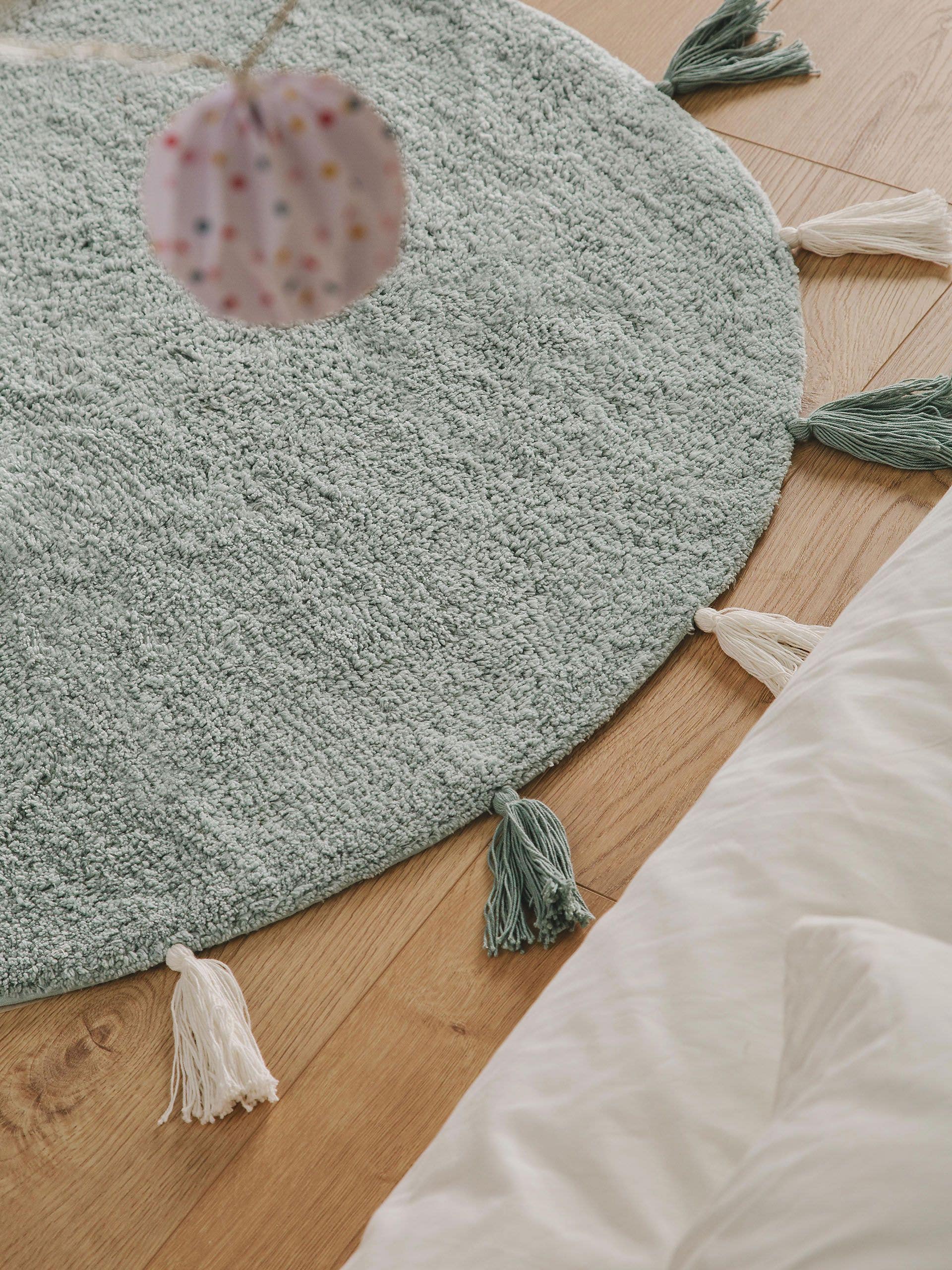 Waschbarer Kinderteppich Malu Mint
