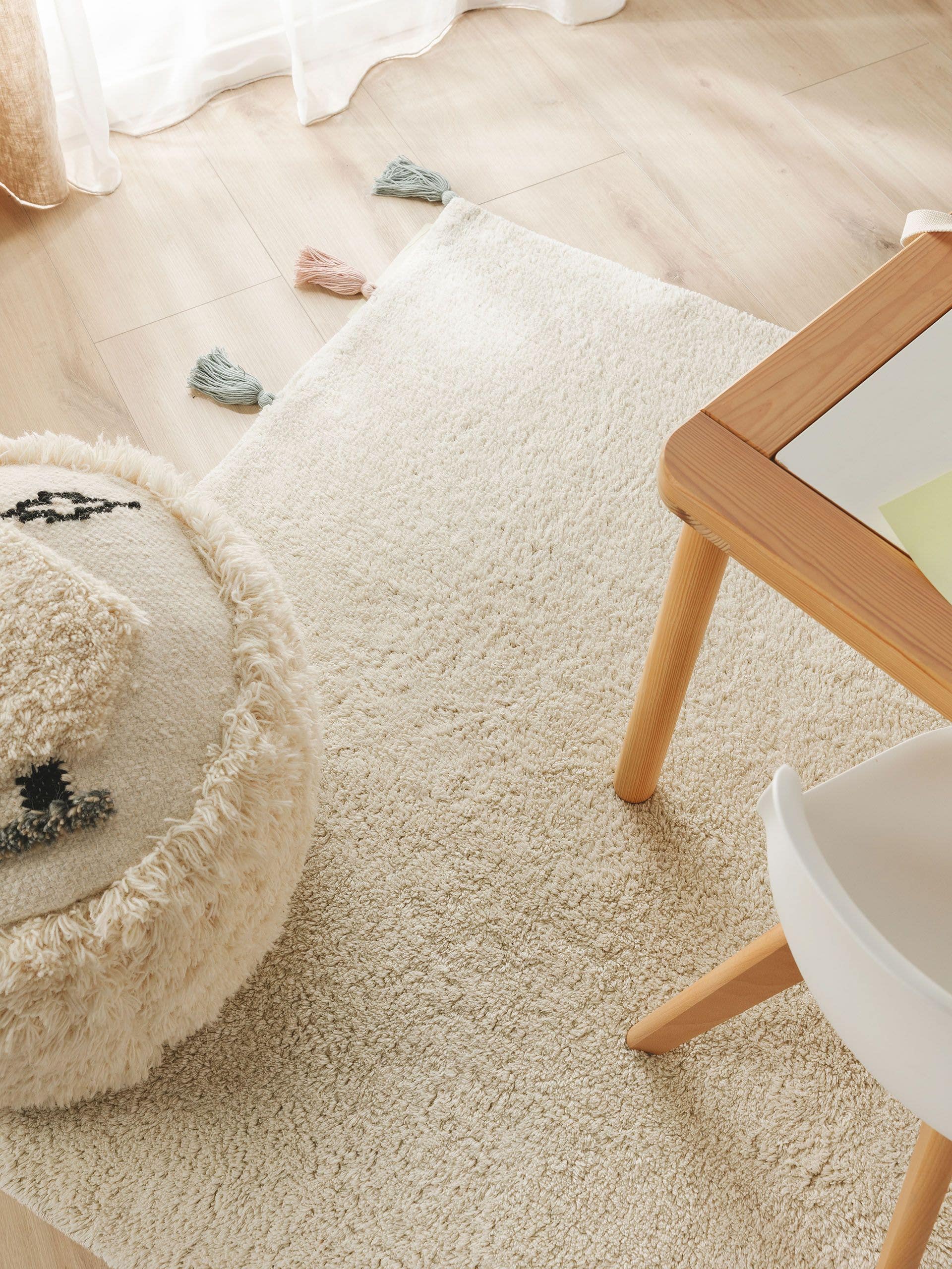Waschbarer Kinderteppich Malu Cream