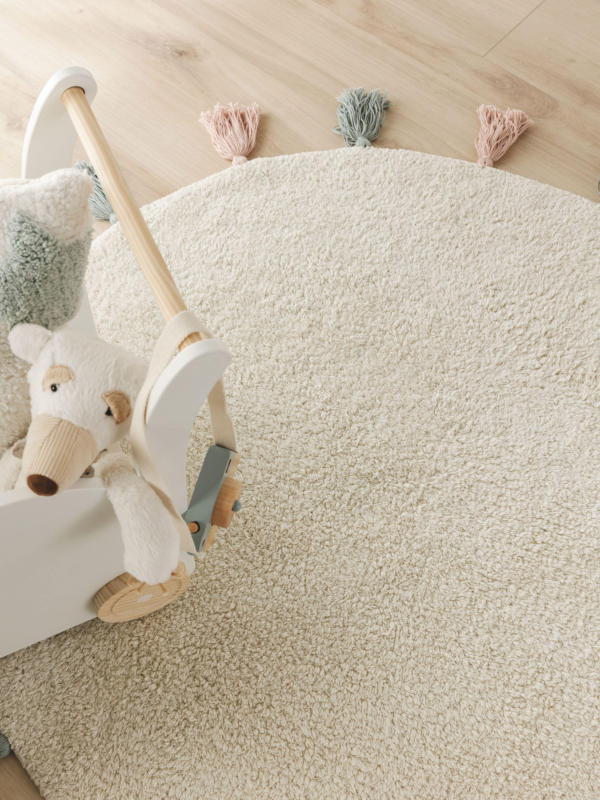 Waschbarer Kinderteppich Malu Cream
