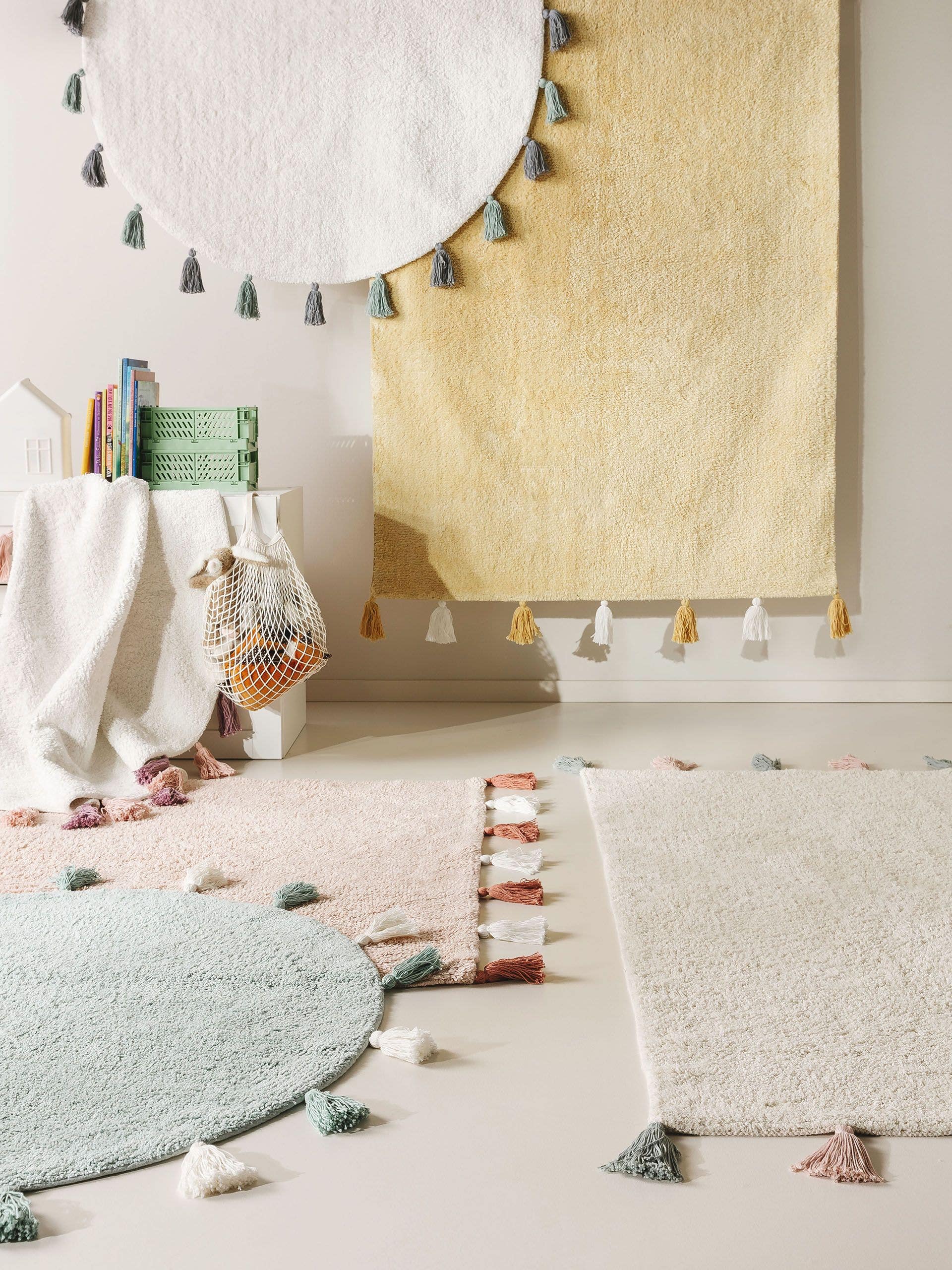 Waschbarer Kinderteppich Malu Cream