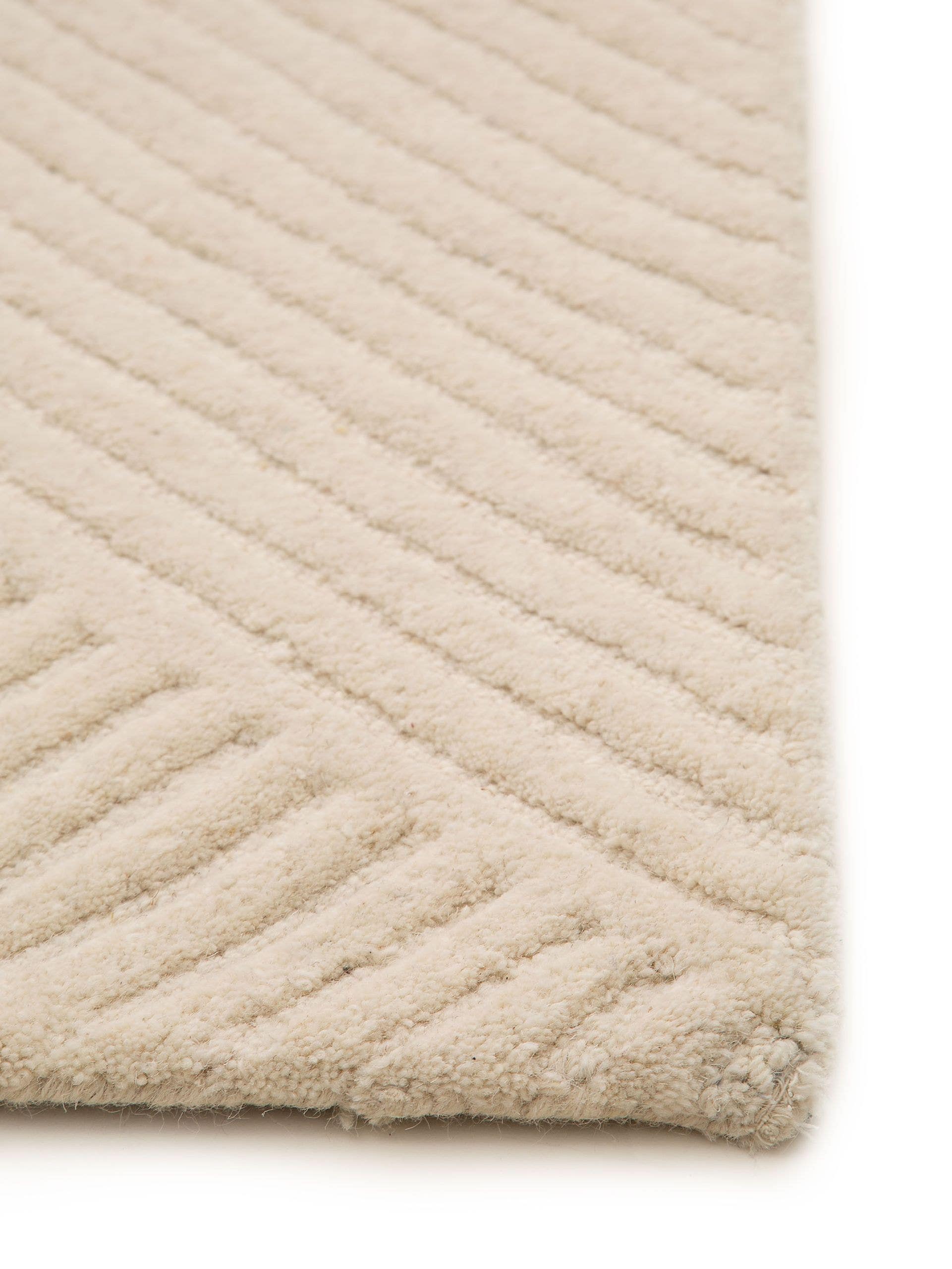 Tapis Yanis en laine ivoire