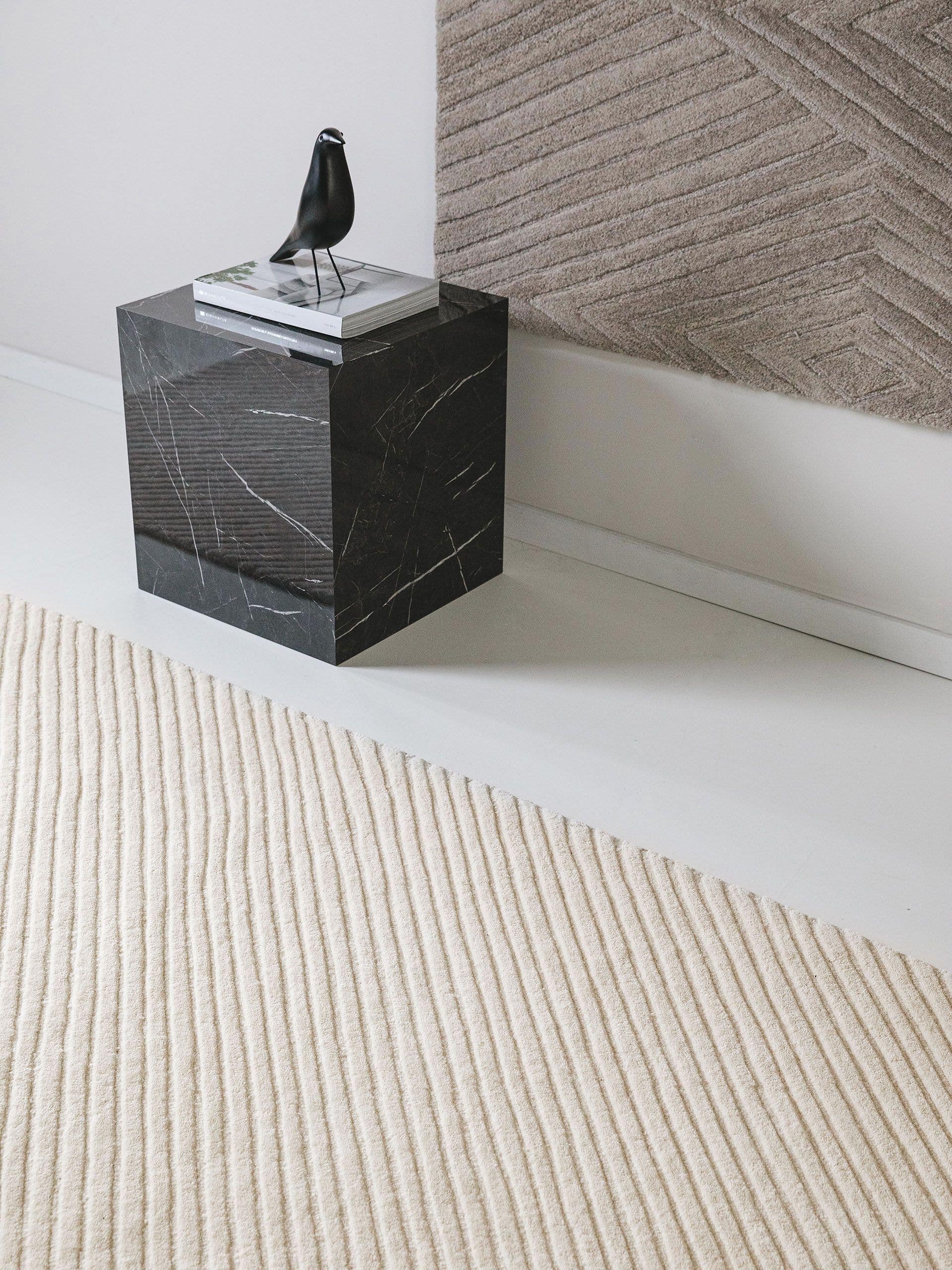 Tapis Yanis en laine ivoire