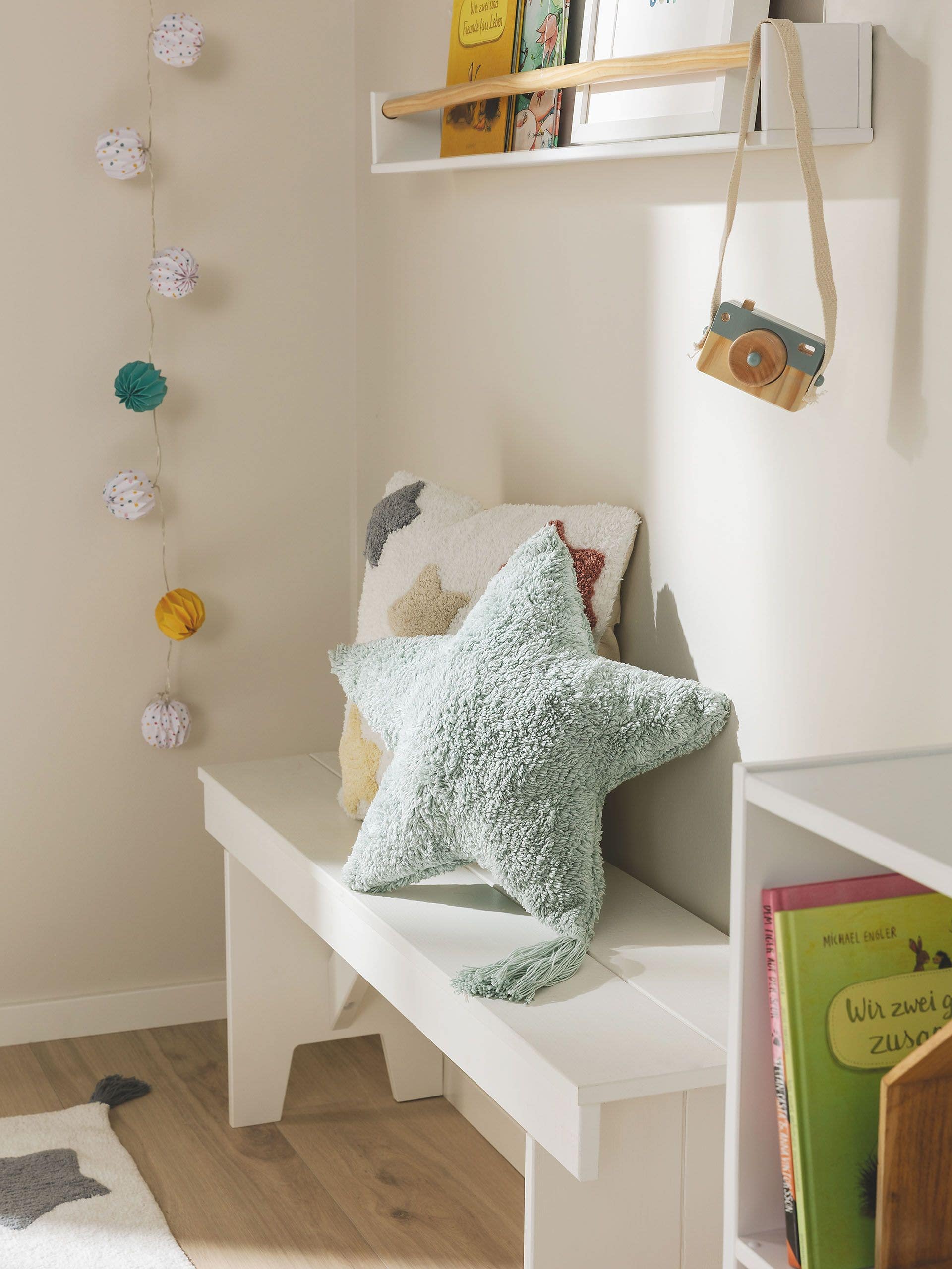 Coussin Etoiles Menthe