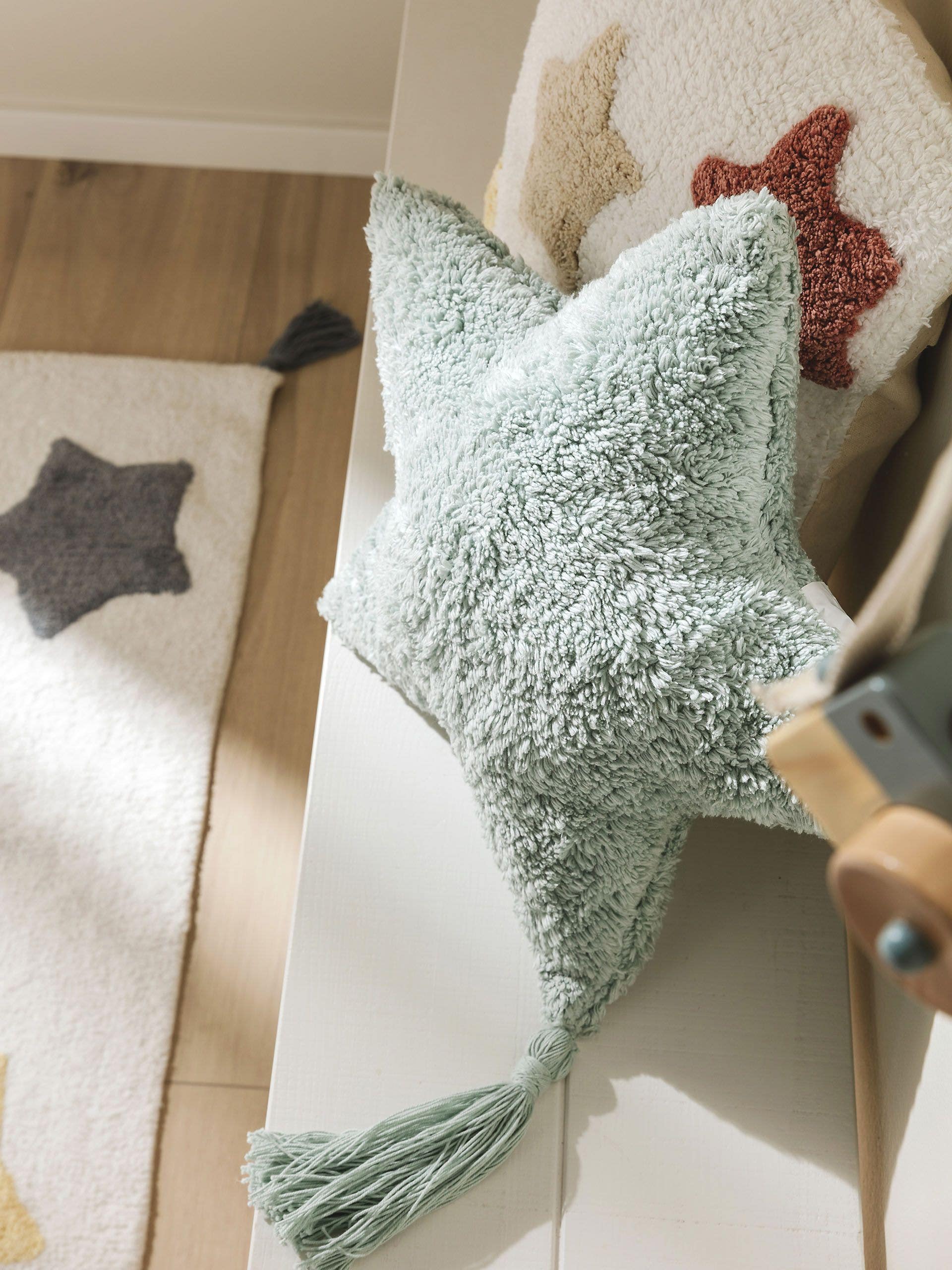 Coussin Etoiles Menthe
