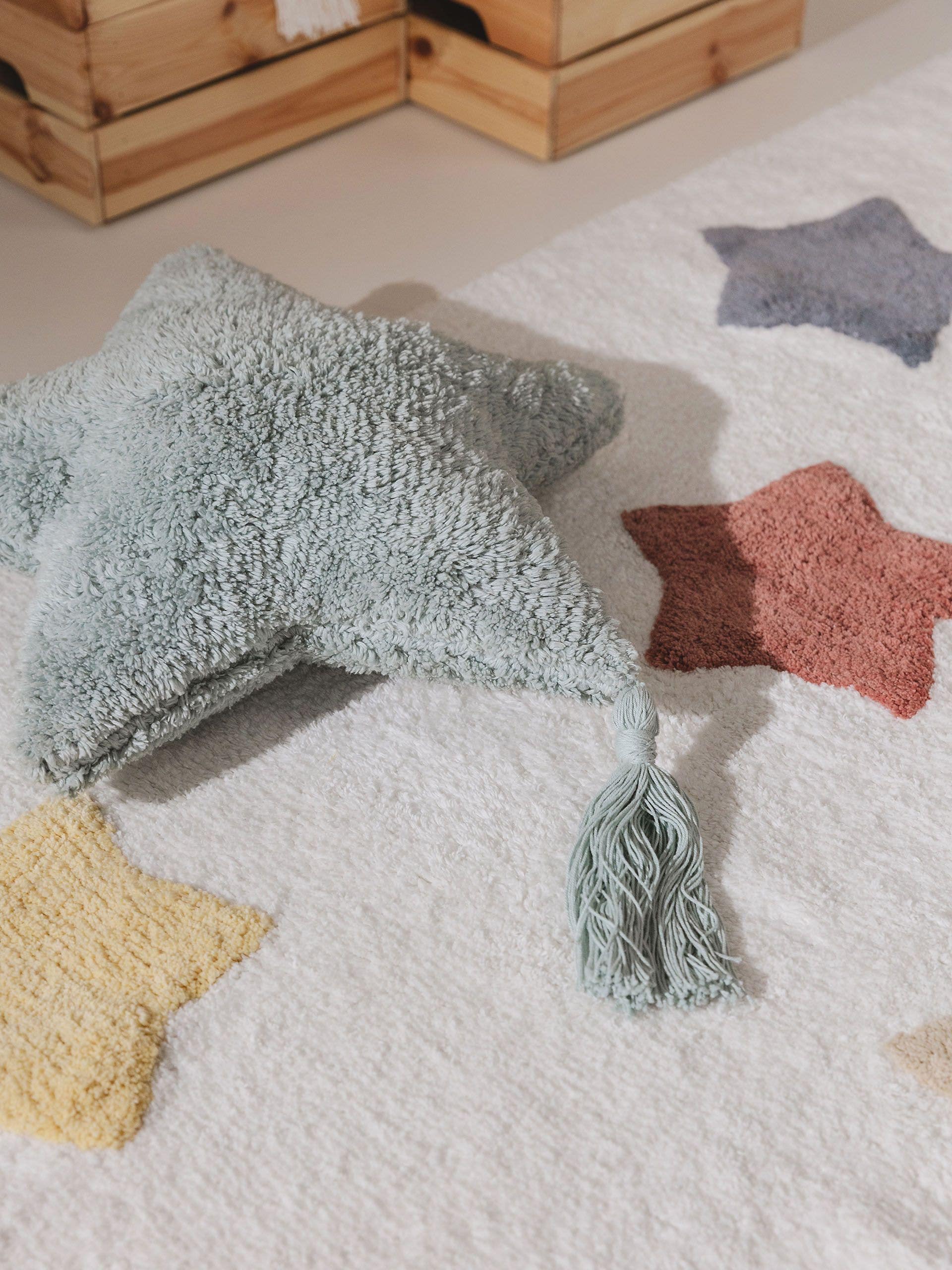 Coussin Etoiles Menthe