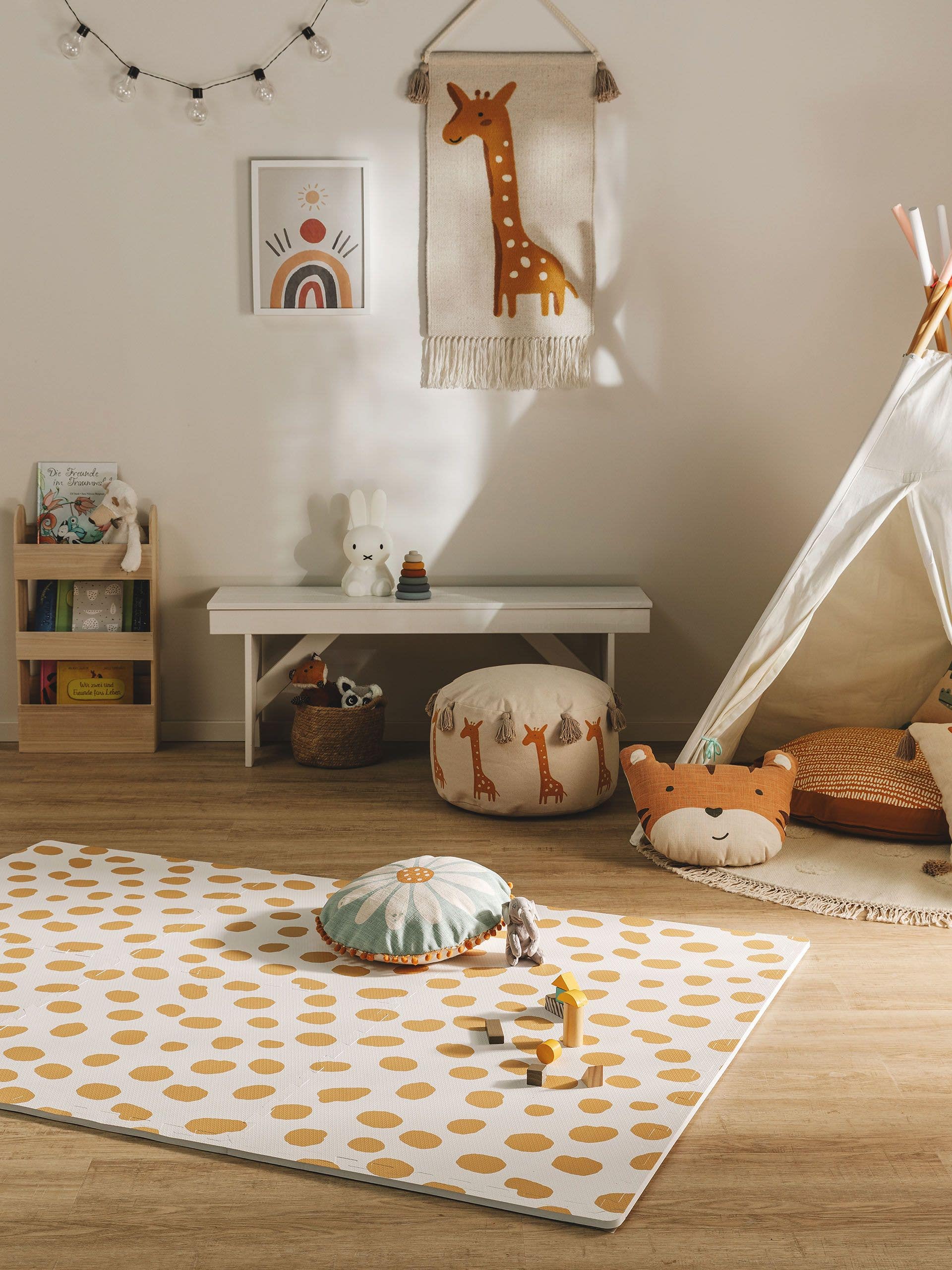 Tapis de jeu Savannah Crème/