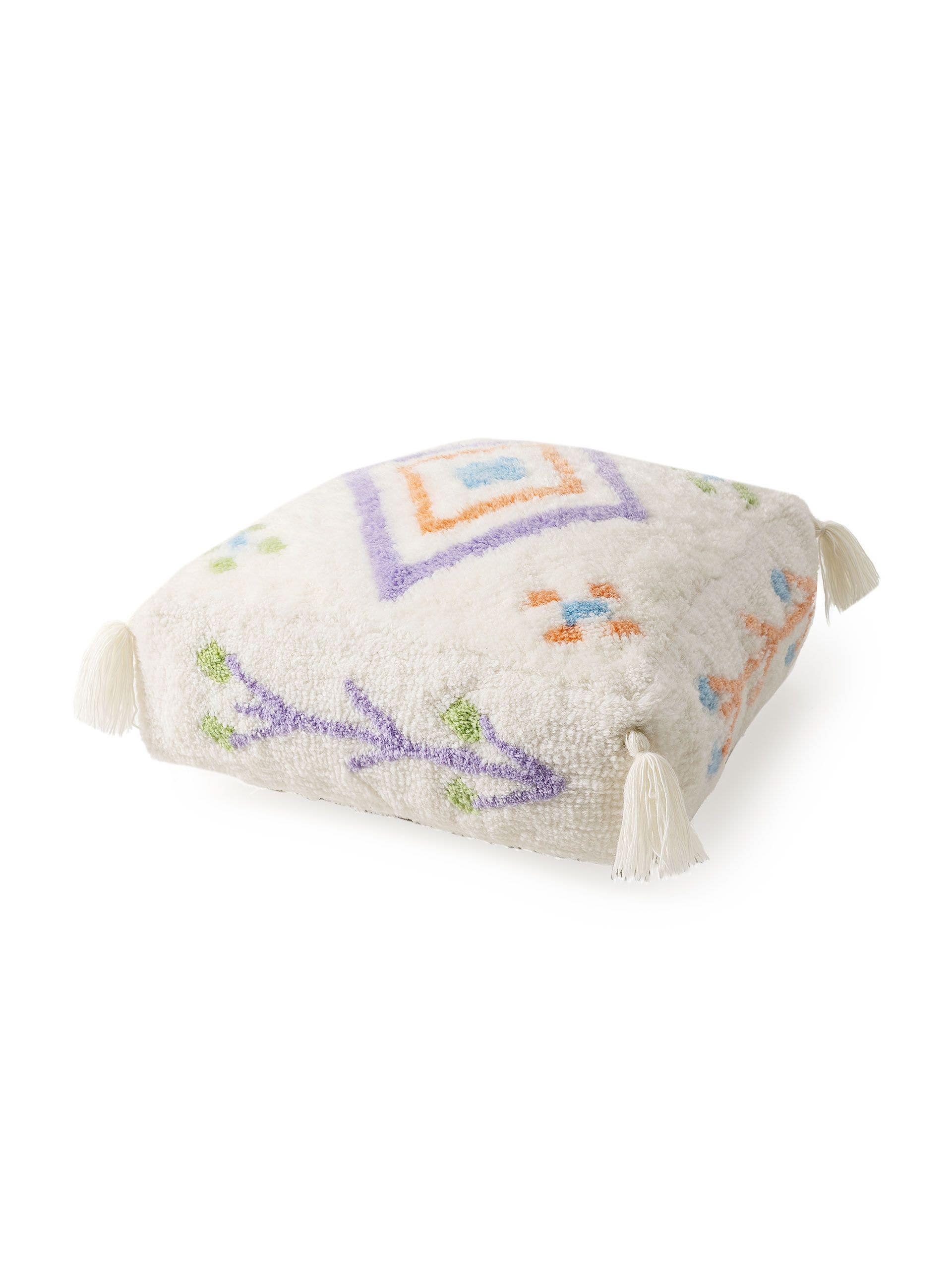 Handgefertigter Woll-Pouf Malika