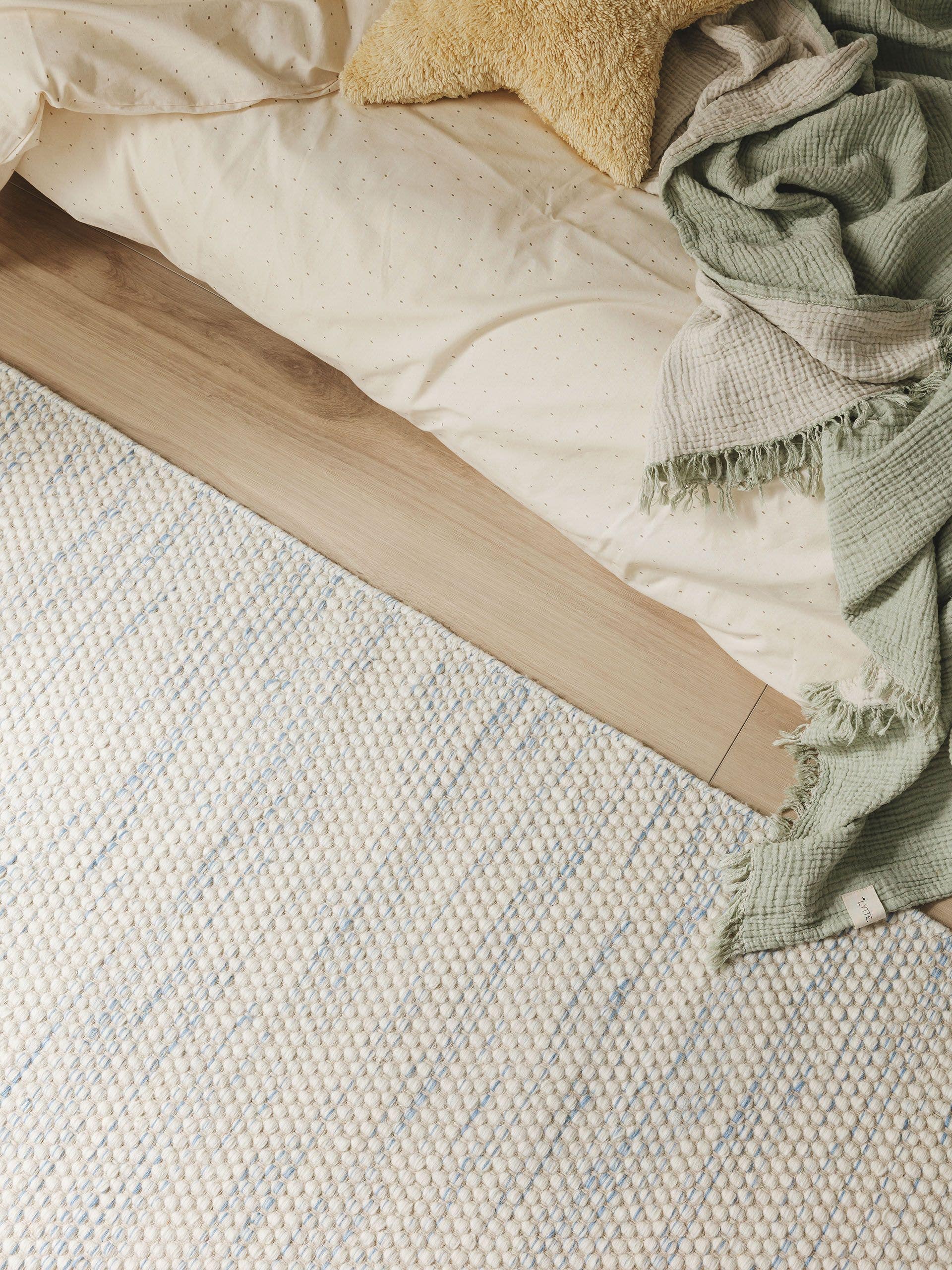 Tapis enfant Rocky bleu clair/blanc