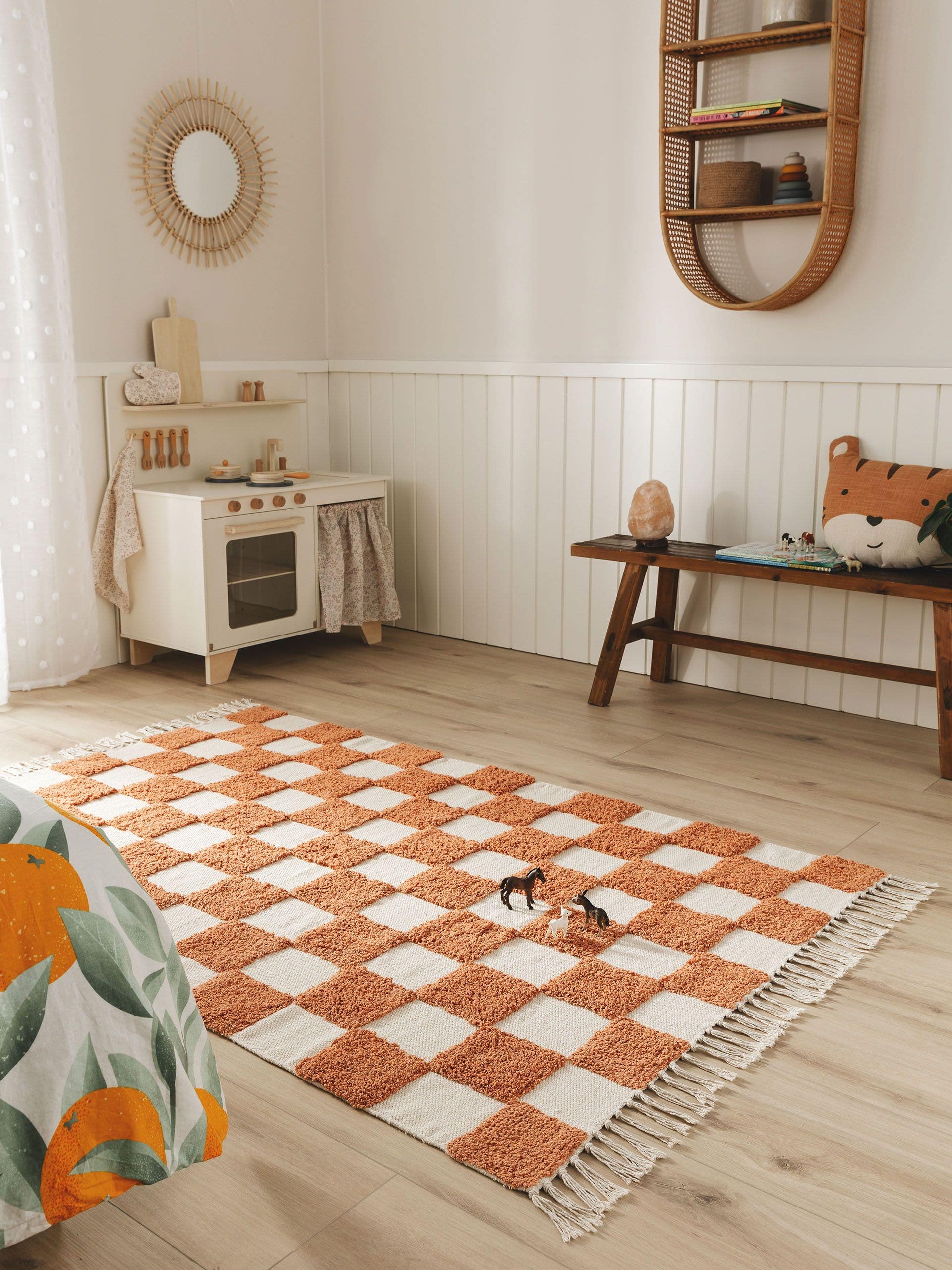 Kinderteppich Caro Terracotta