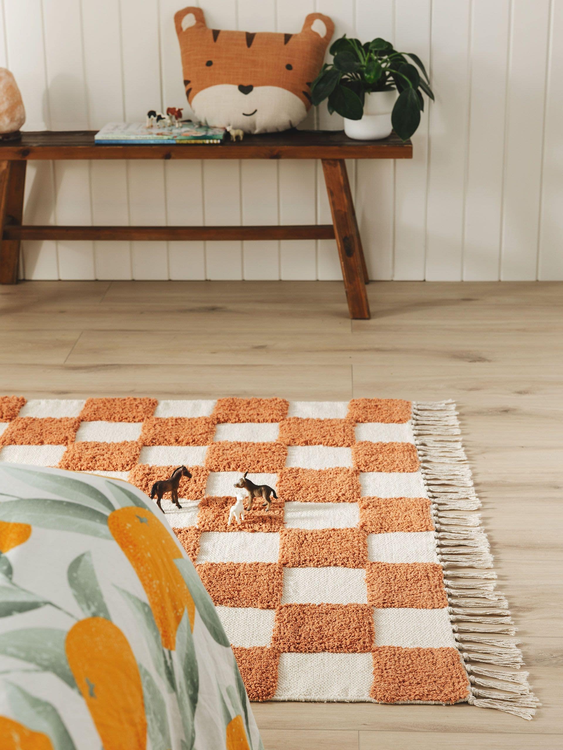 Kinderteppich Caro Terracotta