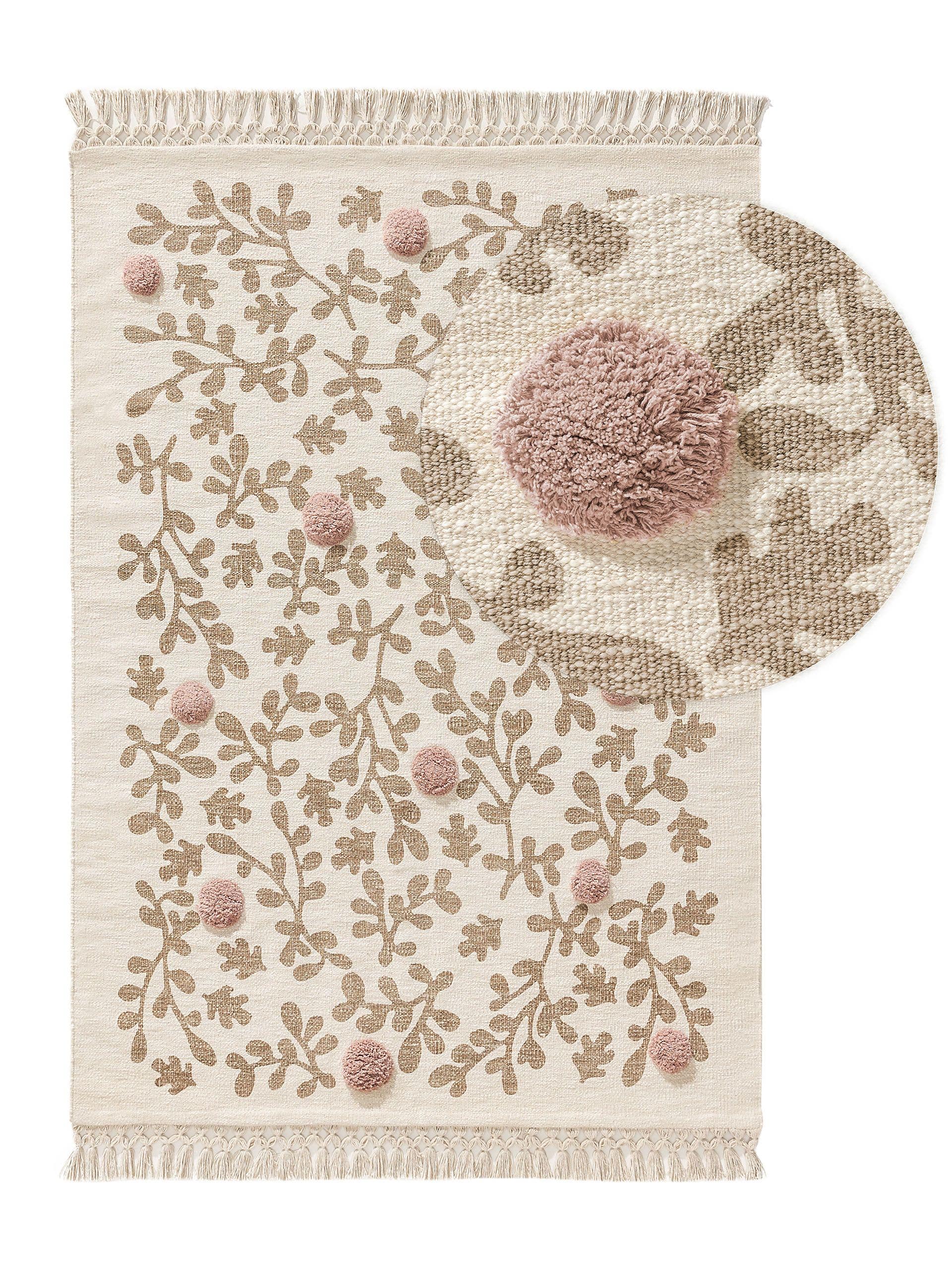 Kinderteppich Hana Cream/Rosa