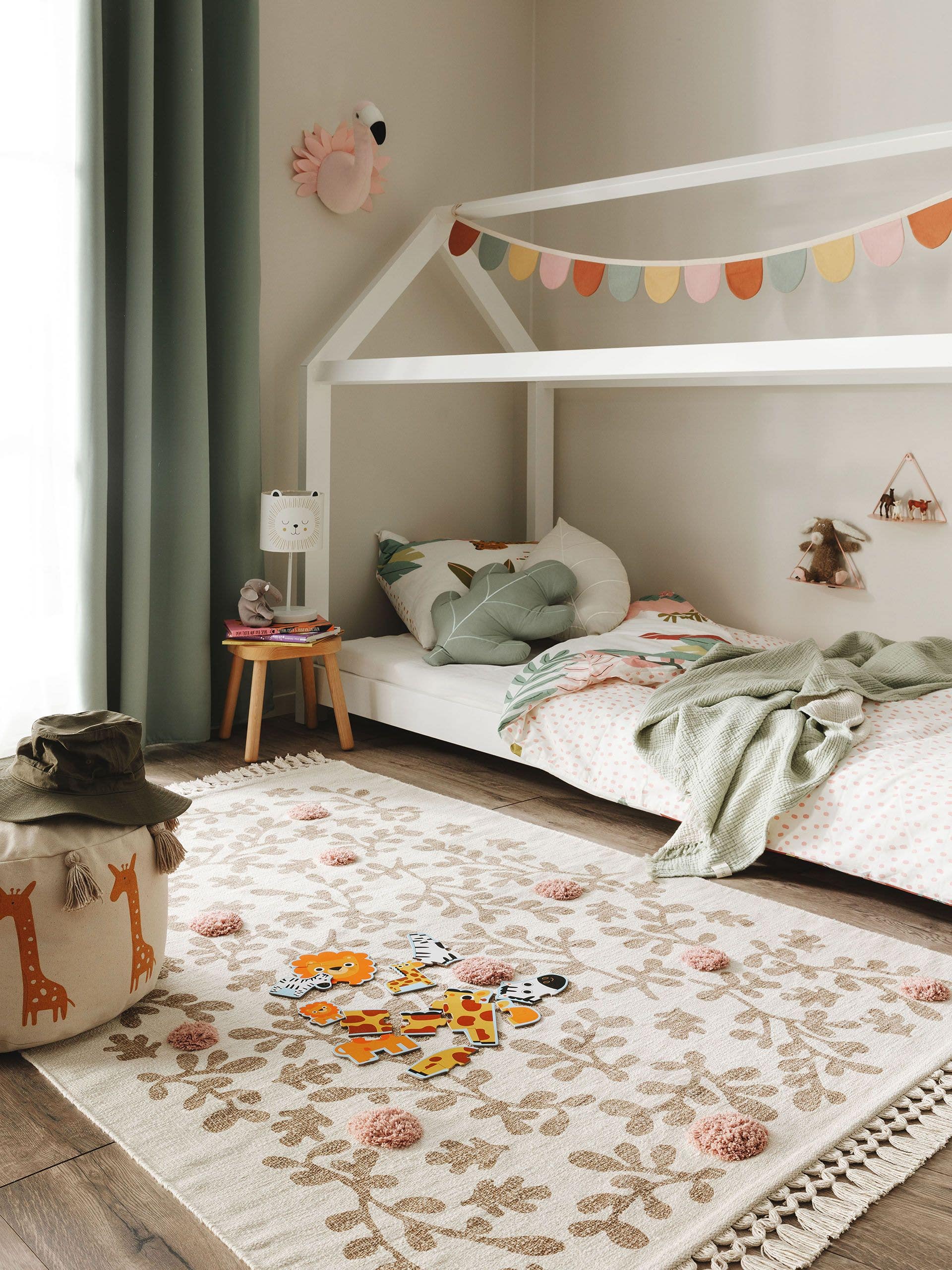 Kinderteppich Hana Cream/Rosa