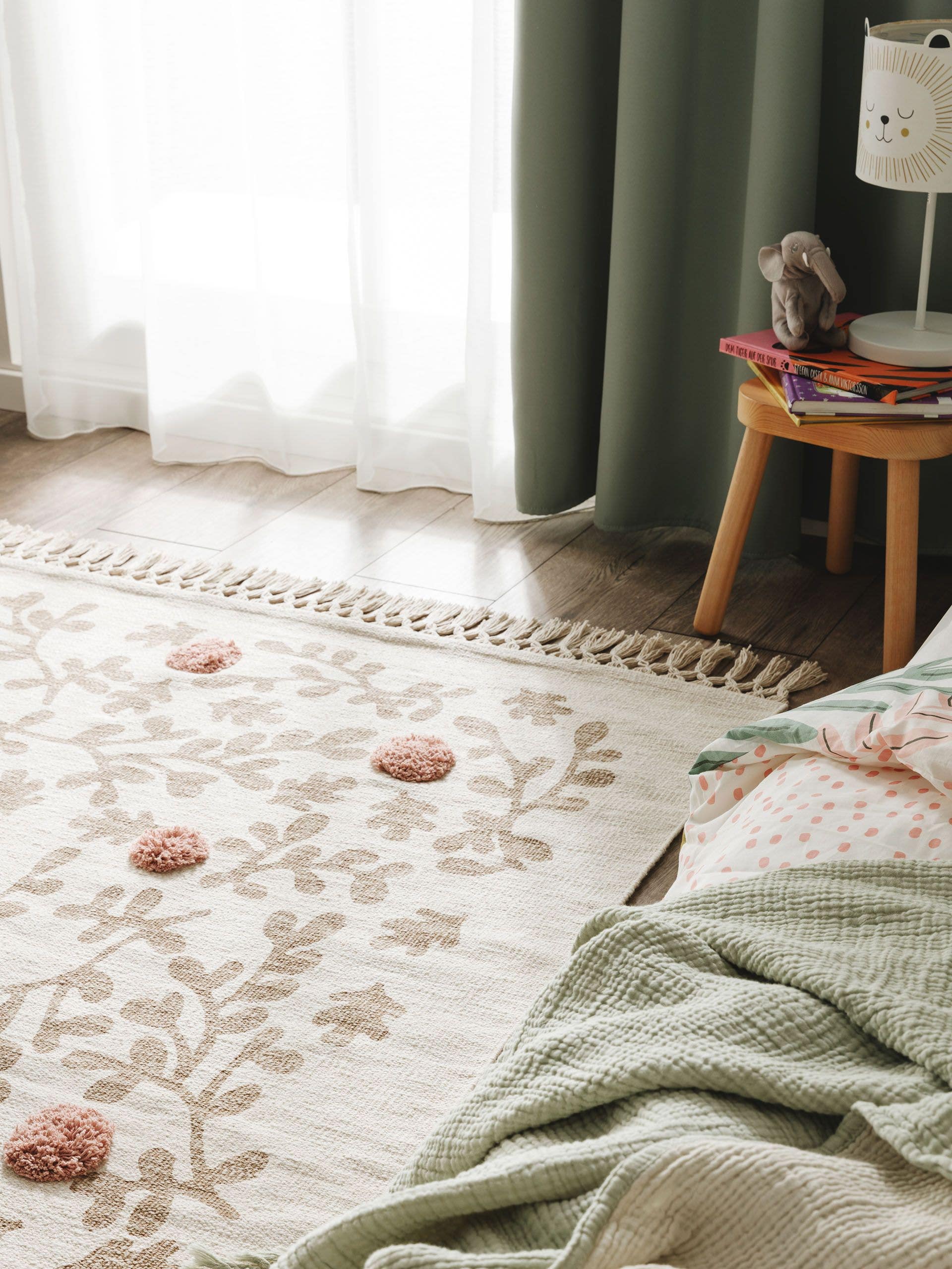 Kinderteppich Hana Cream/Rosa