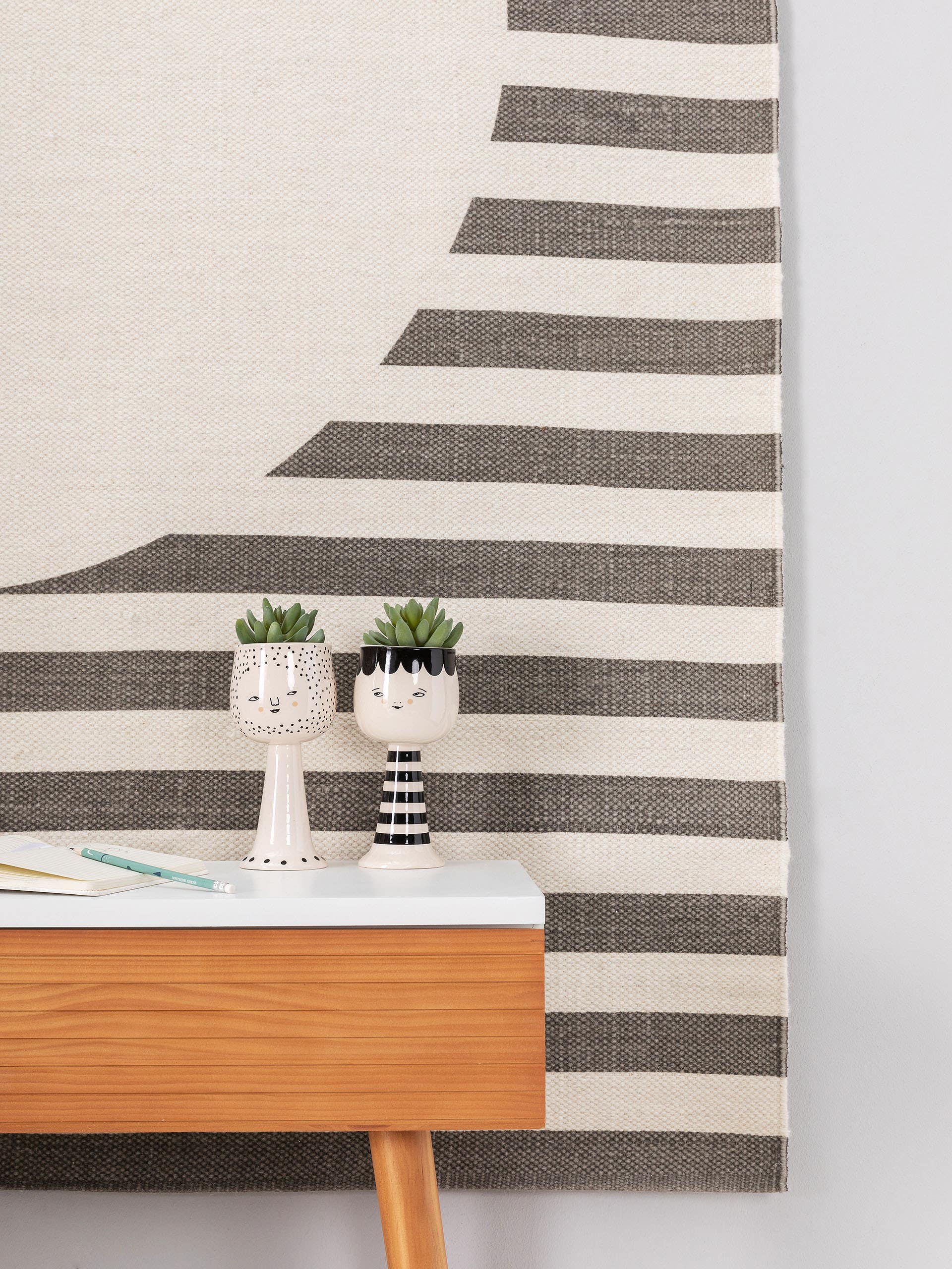 Wollteppich Oasis Mint/Beige