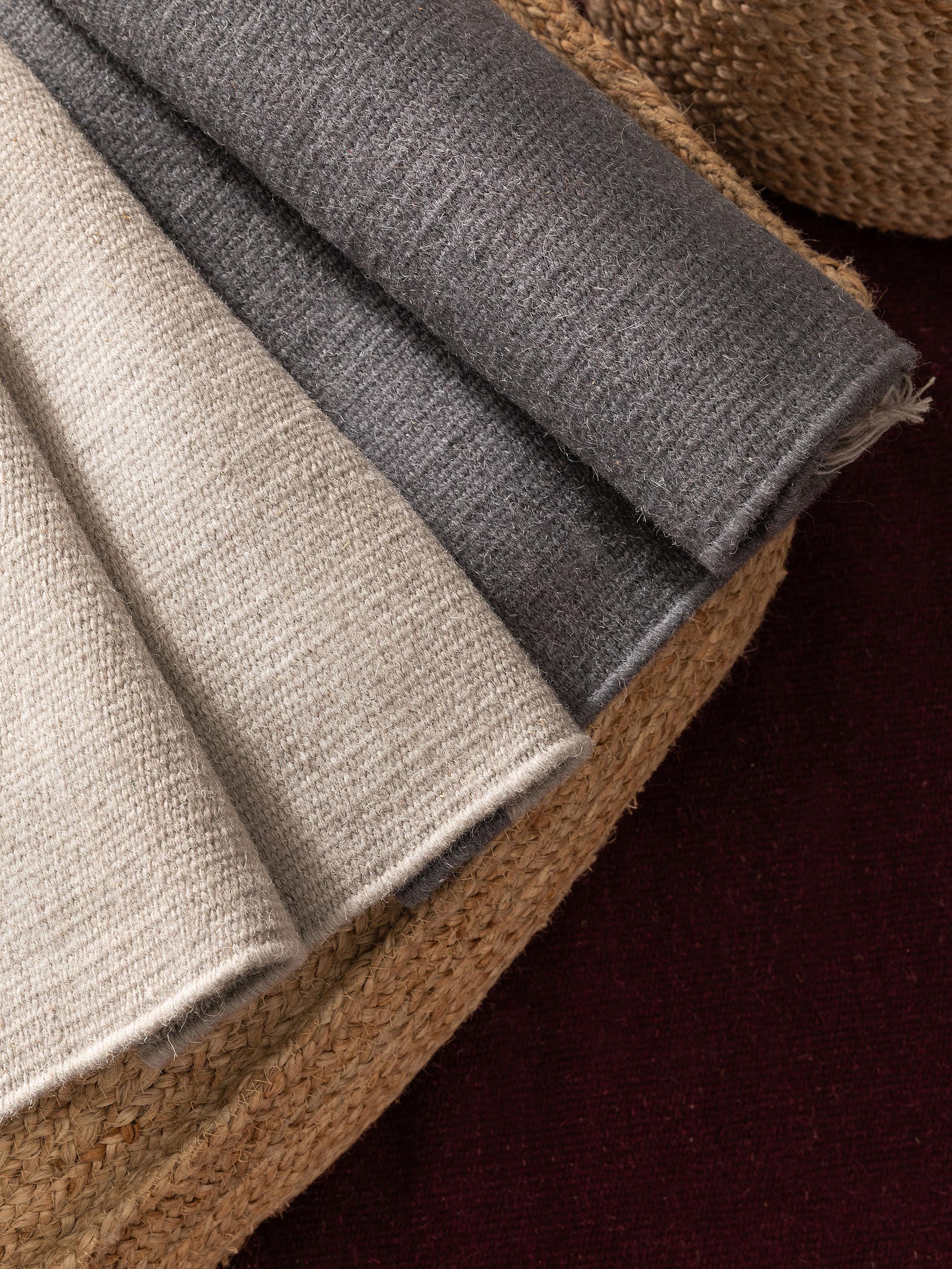 Tapis en laine Blok /Rouge foncé