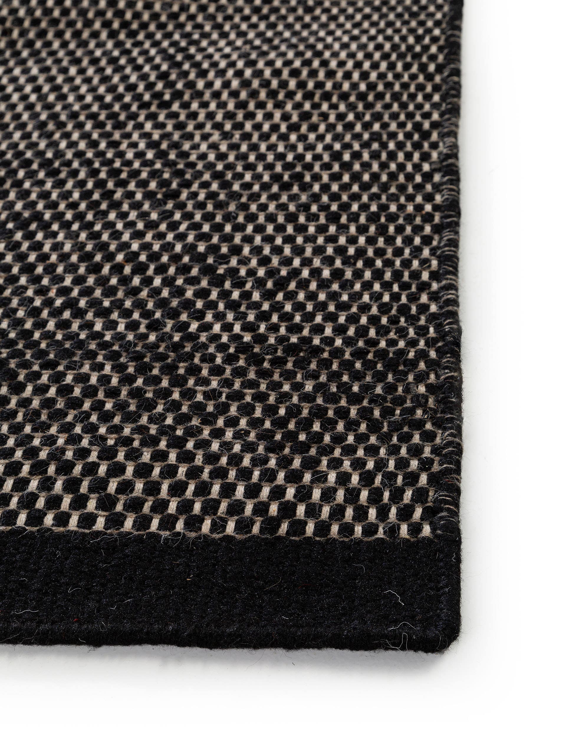 Tapis de passage en laine Rocco / Noir