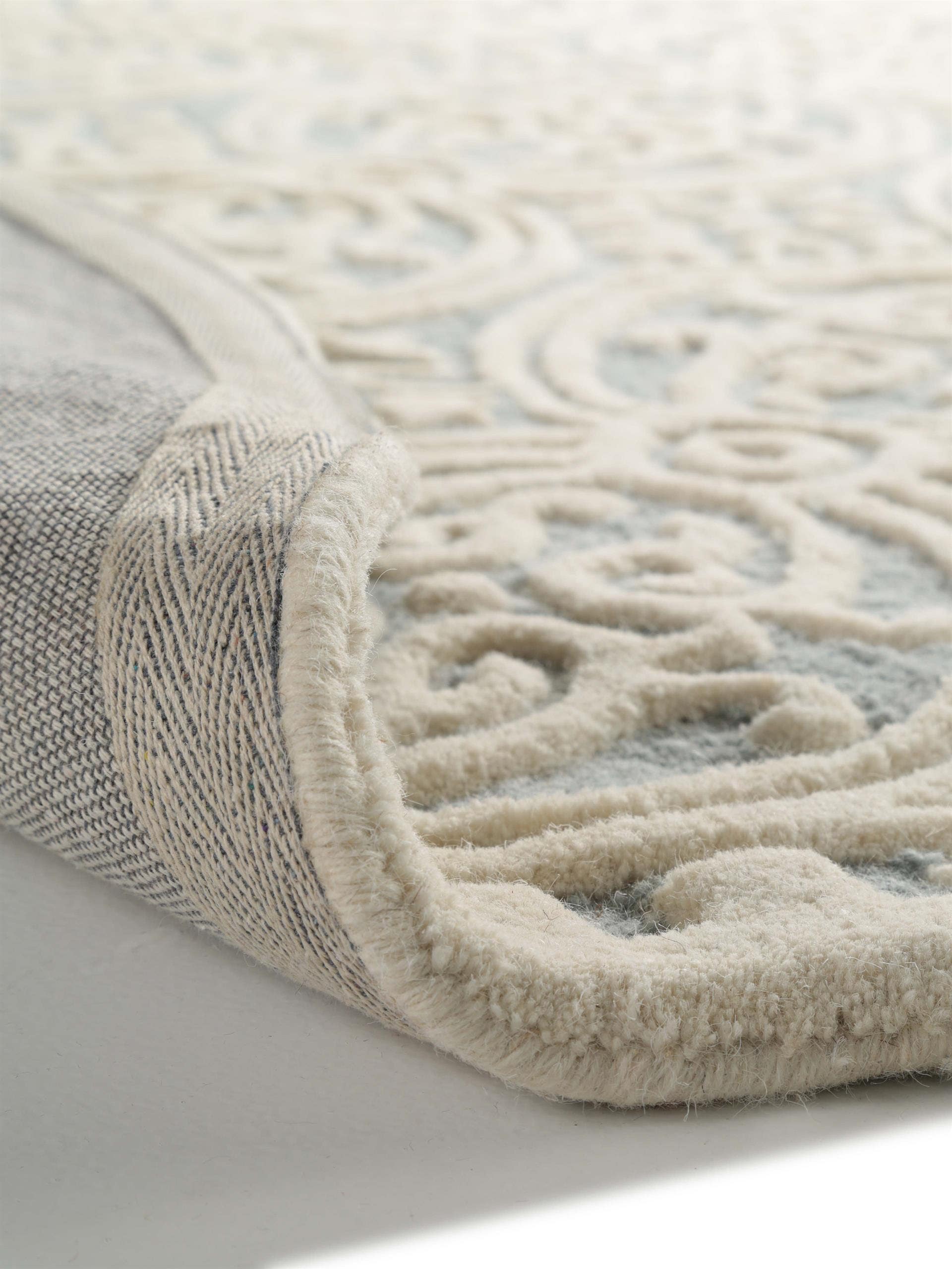 Tapis en laine Windsor bleu foncé