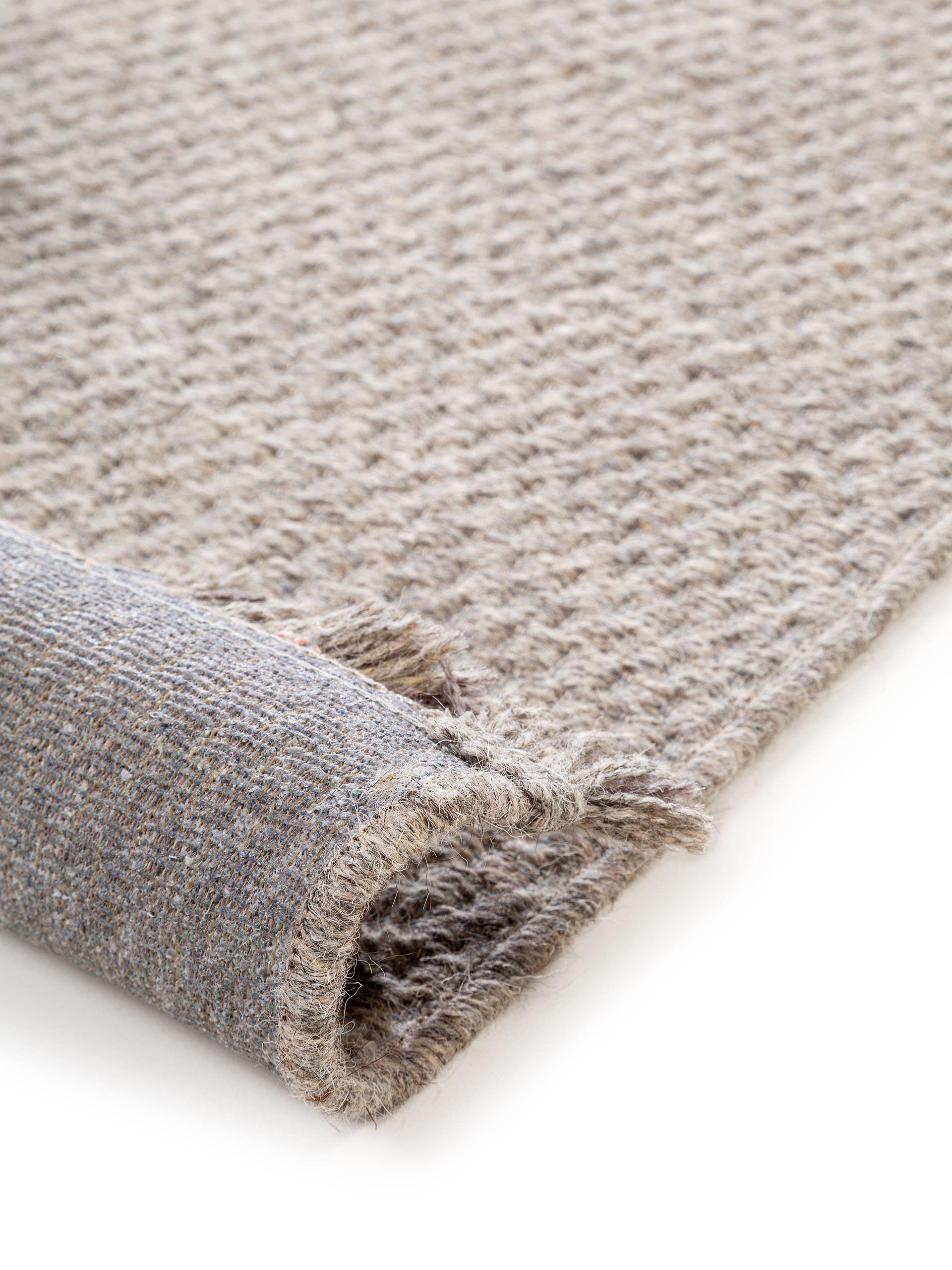 Tapis de passage en laine Celia gris foncé