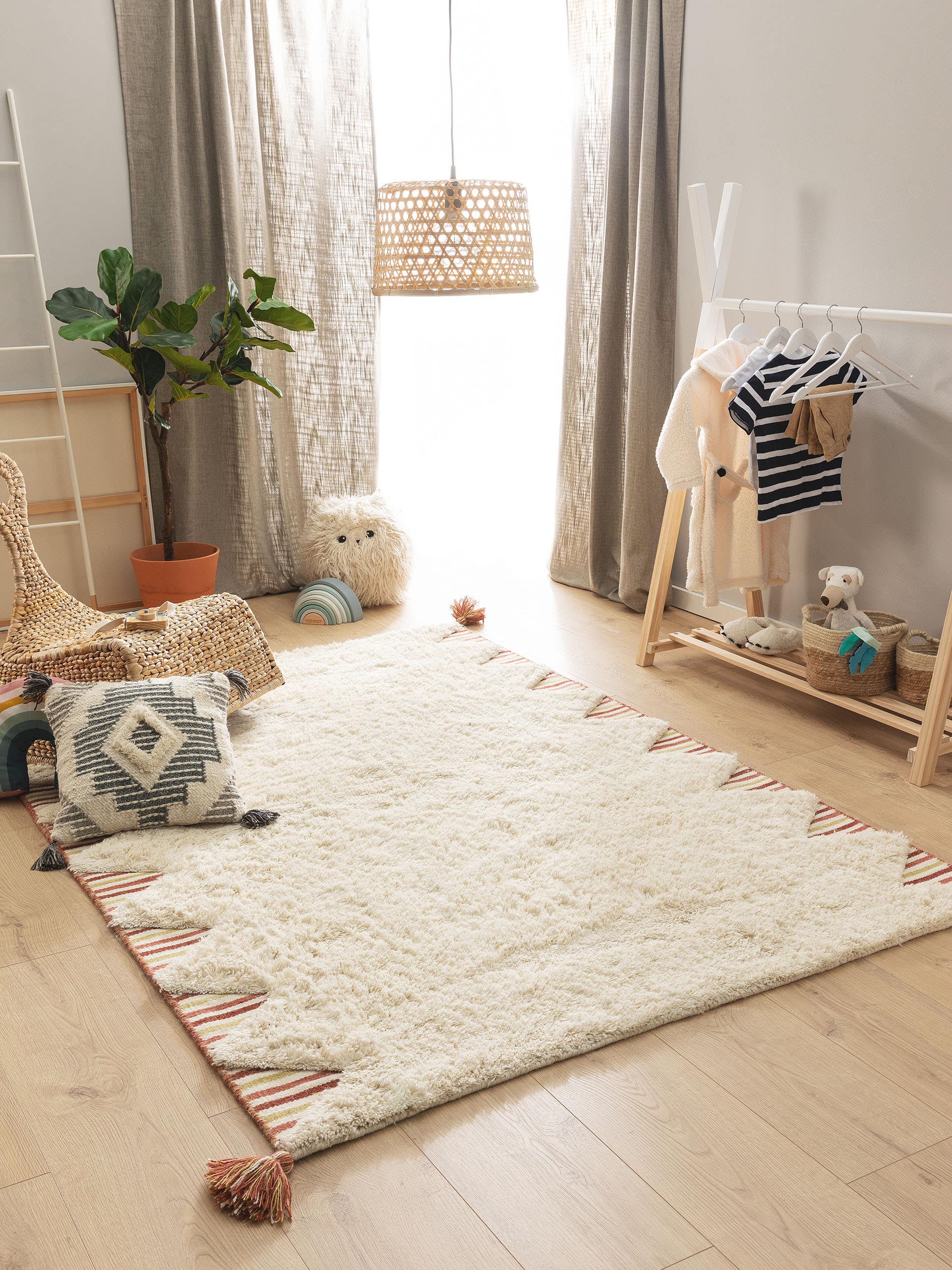 Tapis en laine Floki Ivoire