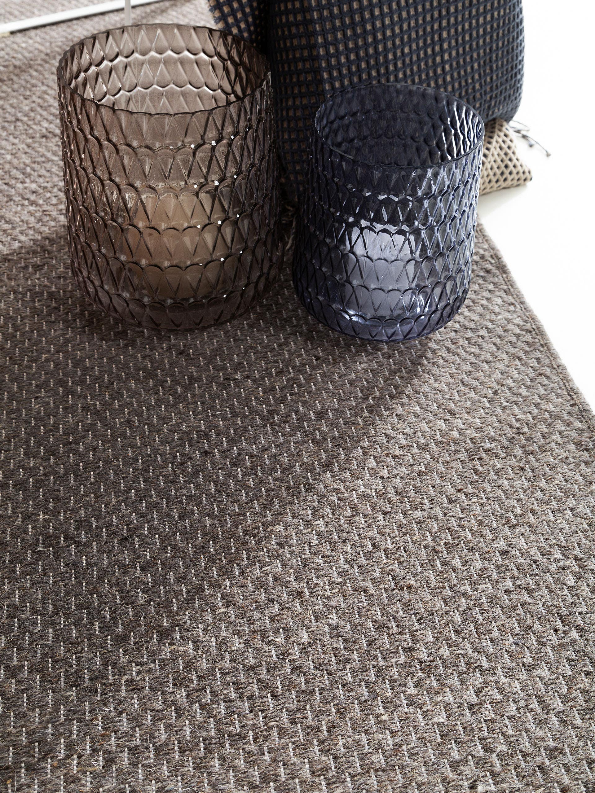 Tapis en laine Celia gris clair