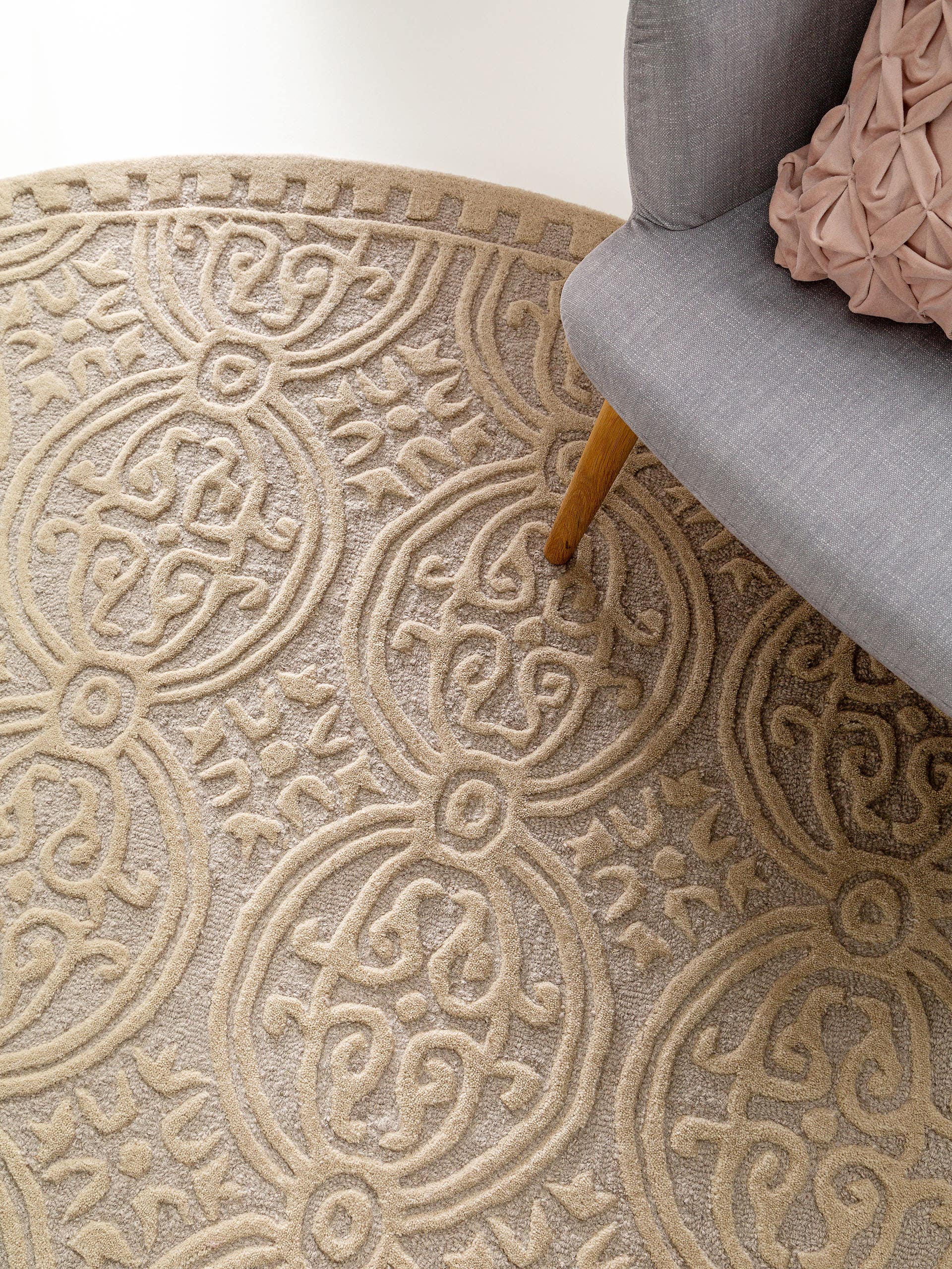 Tapis en laine Windsor bleu foncé