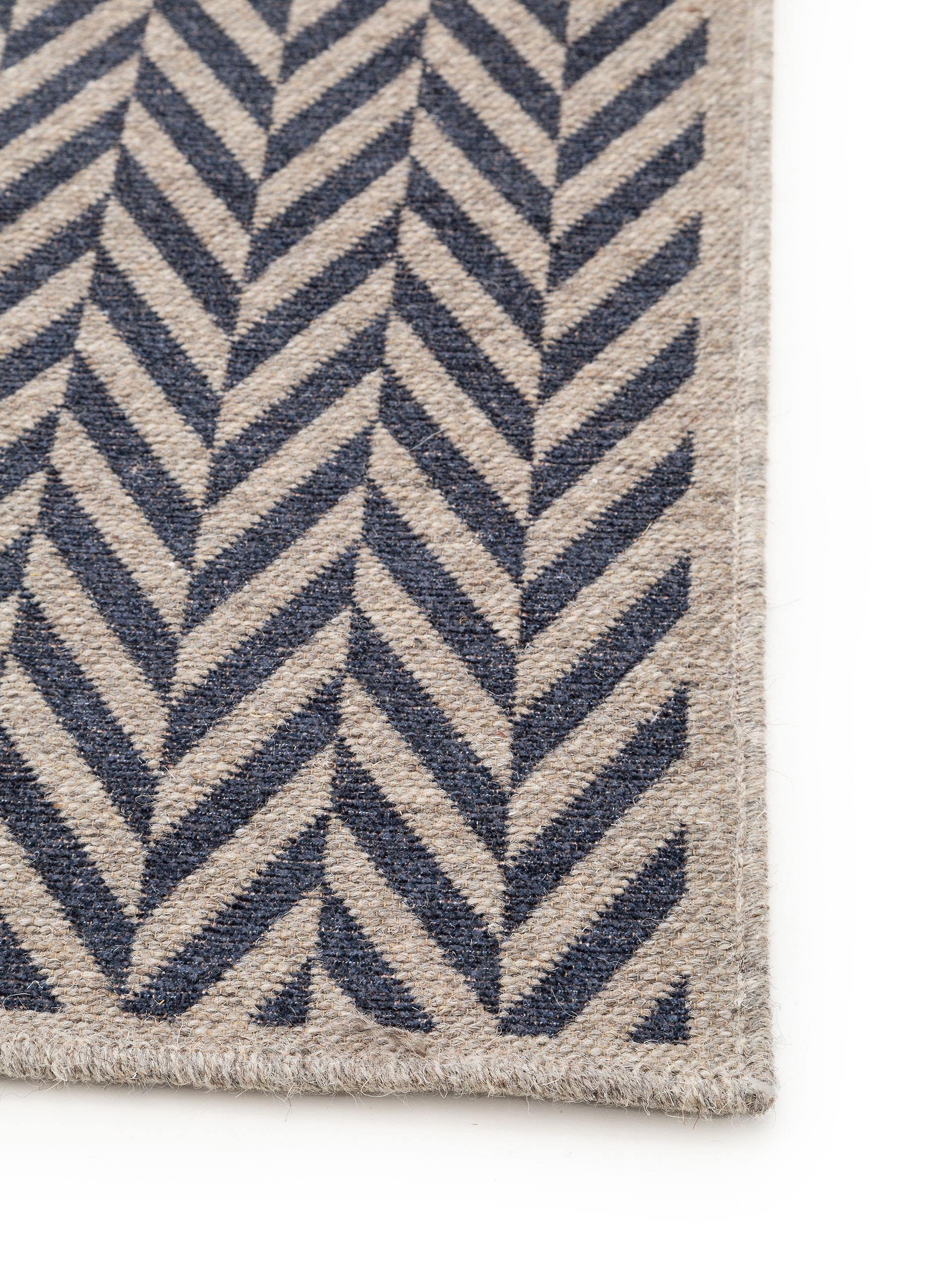 Tapis en laine Jacob bleu foncé