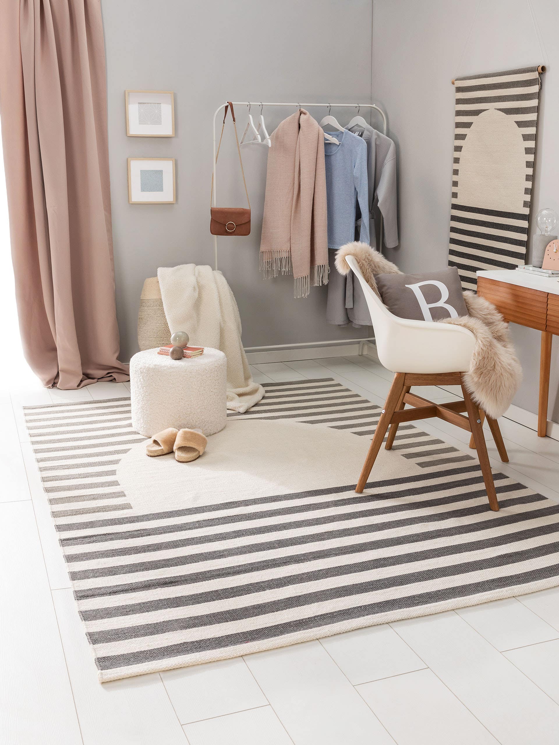 Wollteppich Oasis Mint/Beige