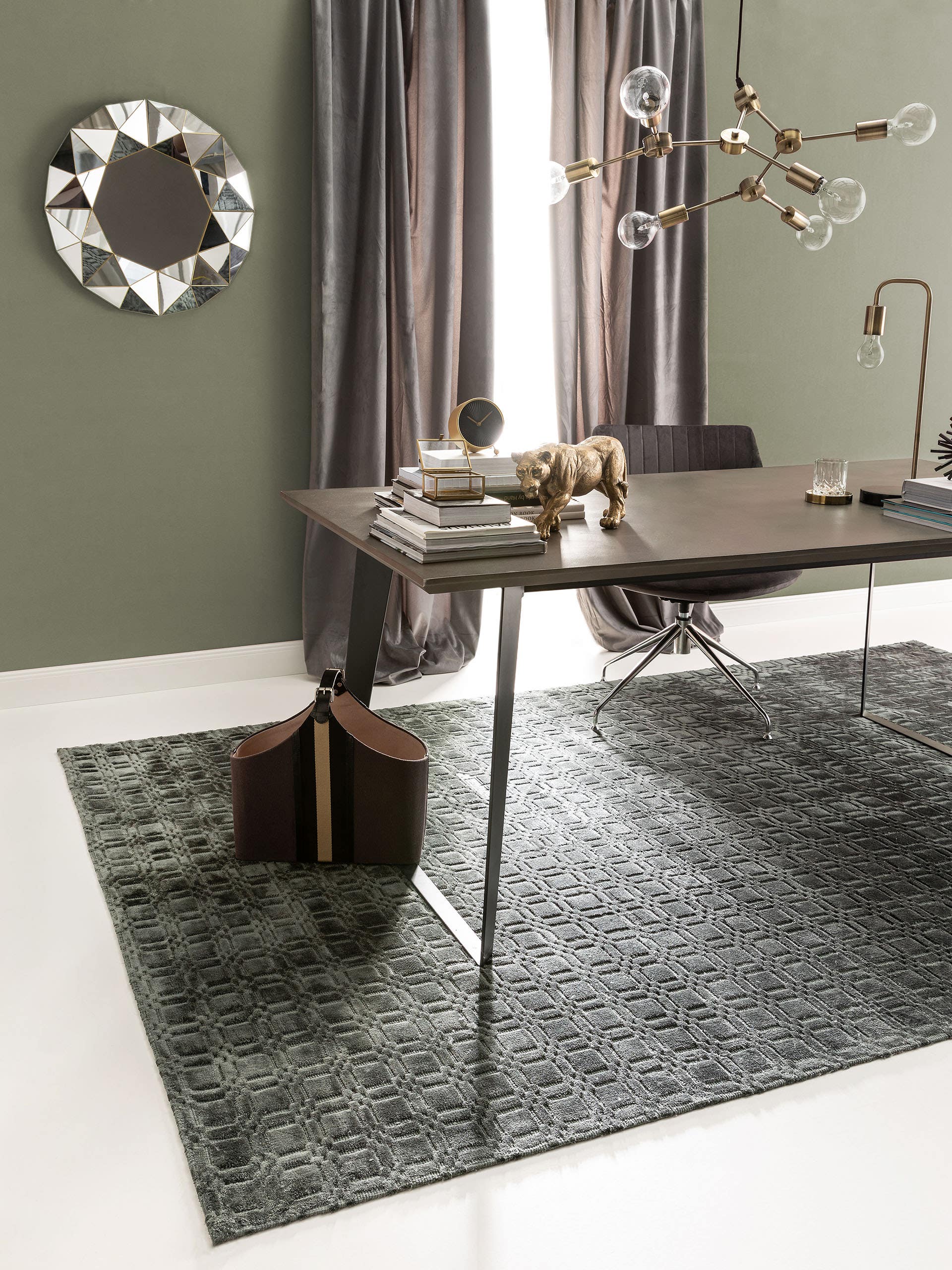 Tapis en viscose Nelson Crème