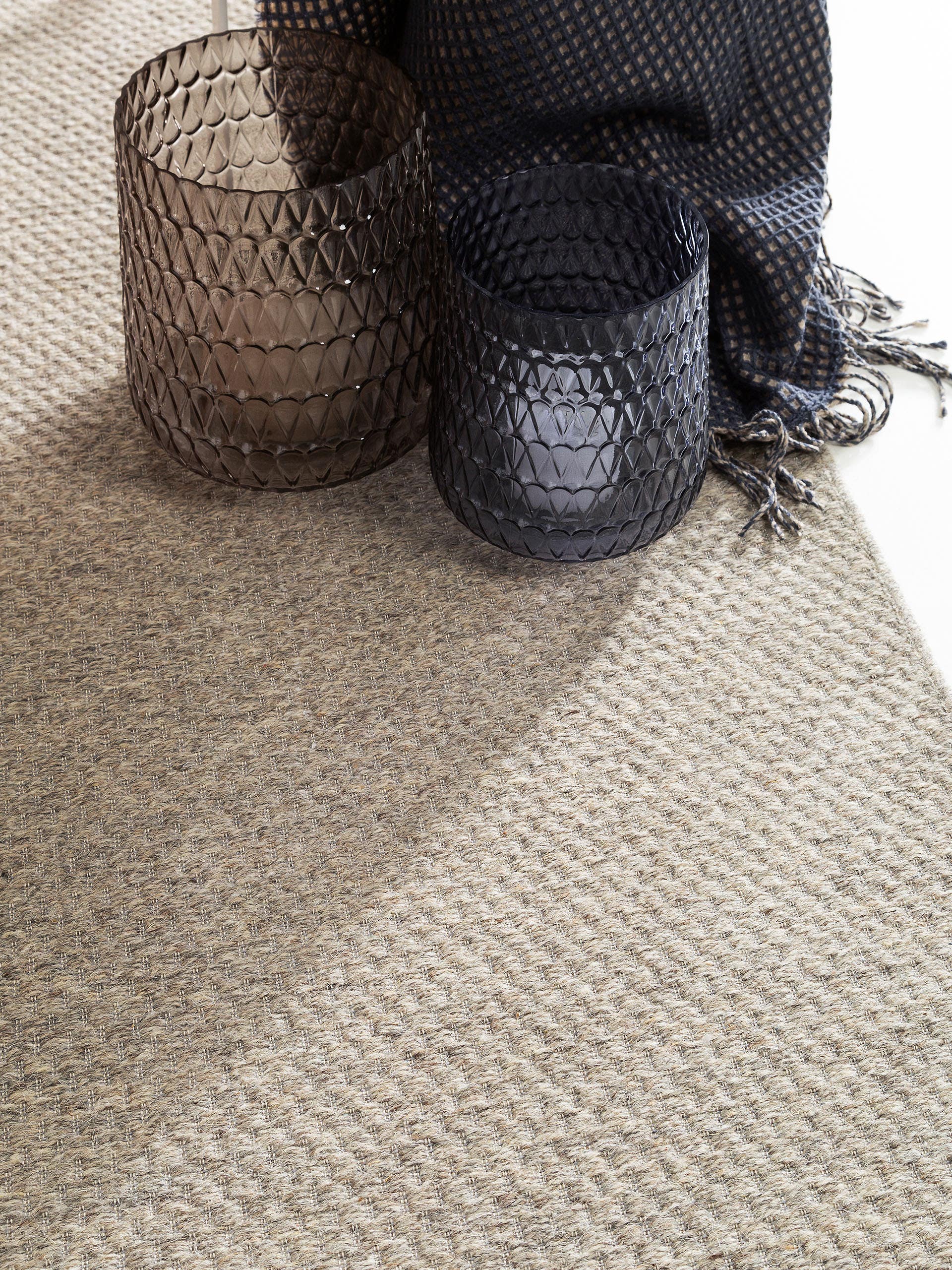 Tapis en laine Celia gris clair